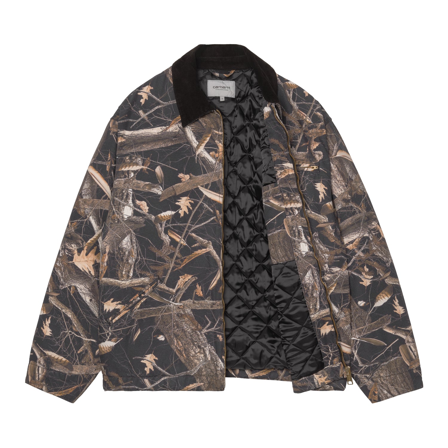OG Detroit Jacket - Camo Feather Tree, Black / Black heavy stone wash 7