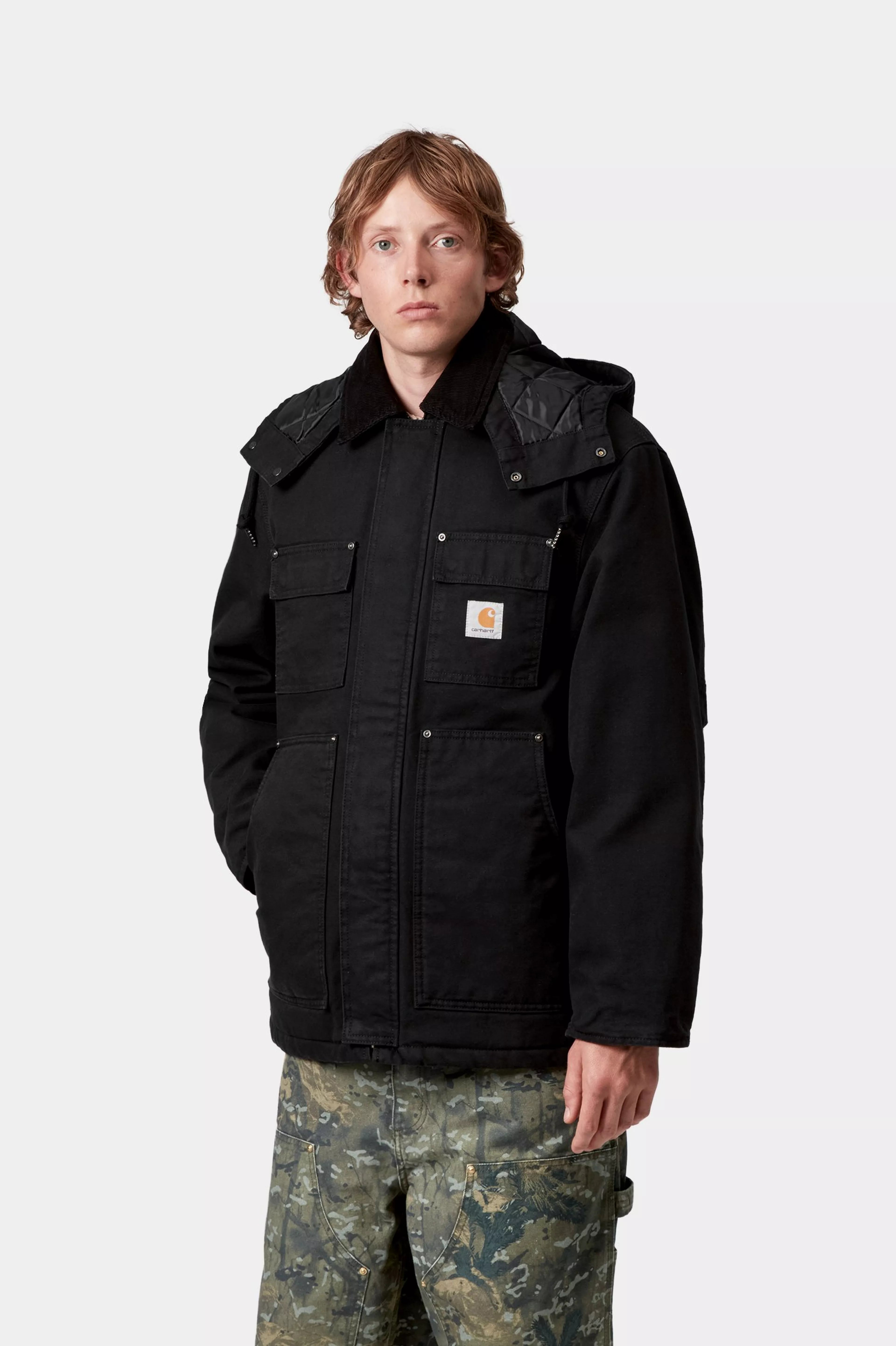 AMBEL COAT  - Black / Black (stone washed)