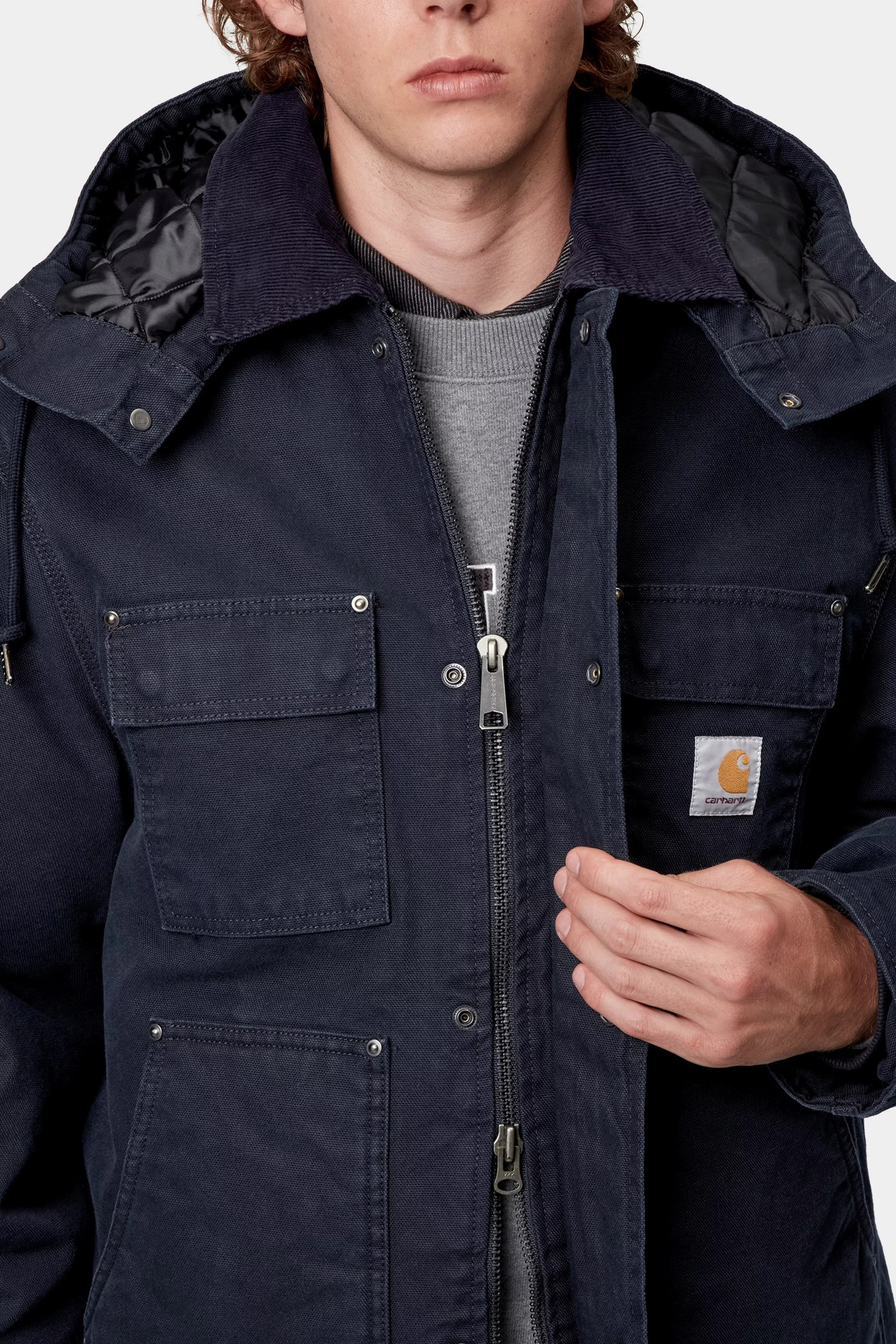 AMBEL COAT  - Deep Night / Deep Night (stone washed) 5
