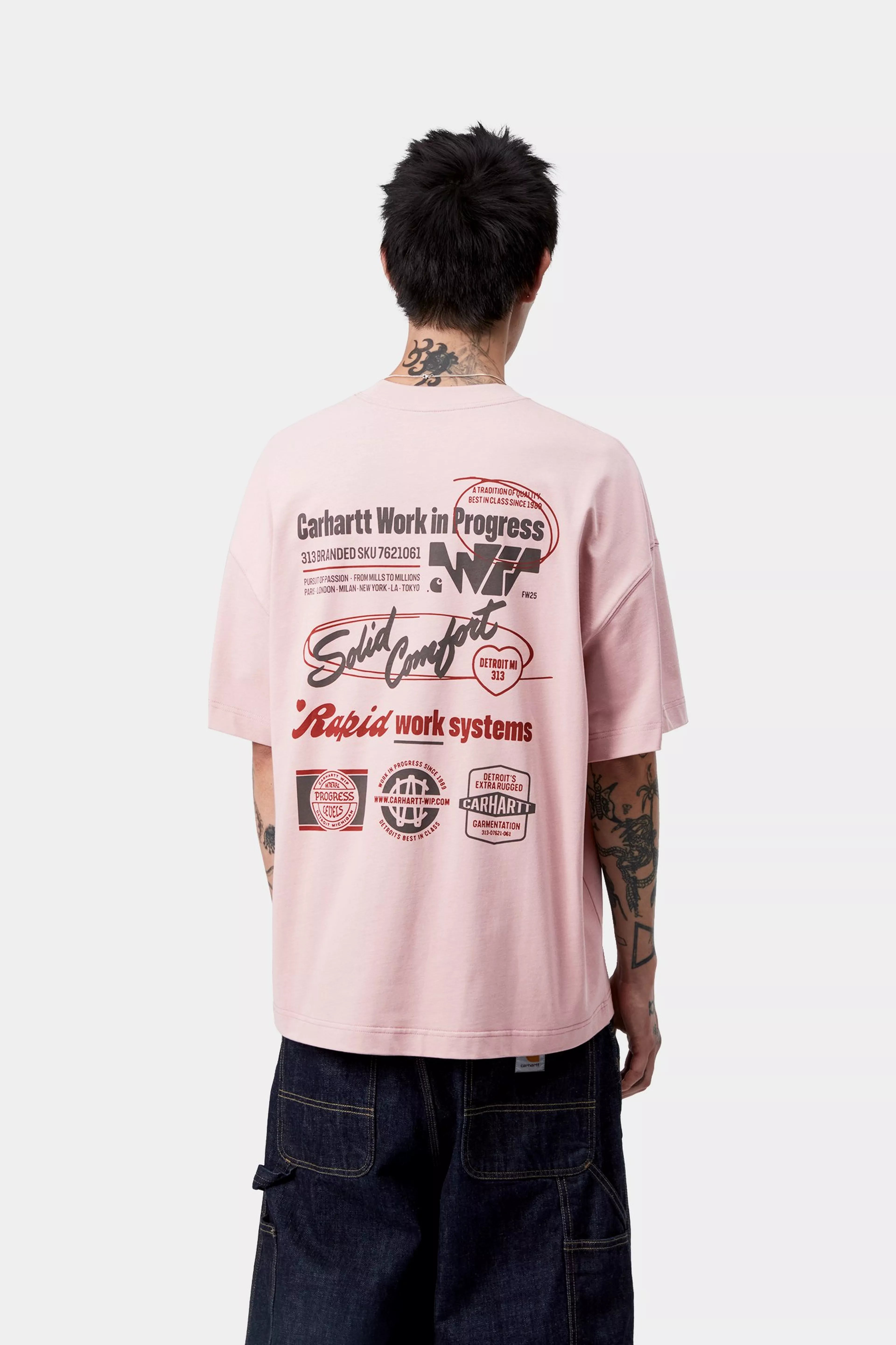 S/S NETWORKS T-SHIRT  - Glassy Pink