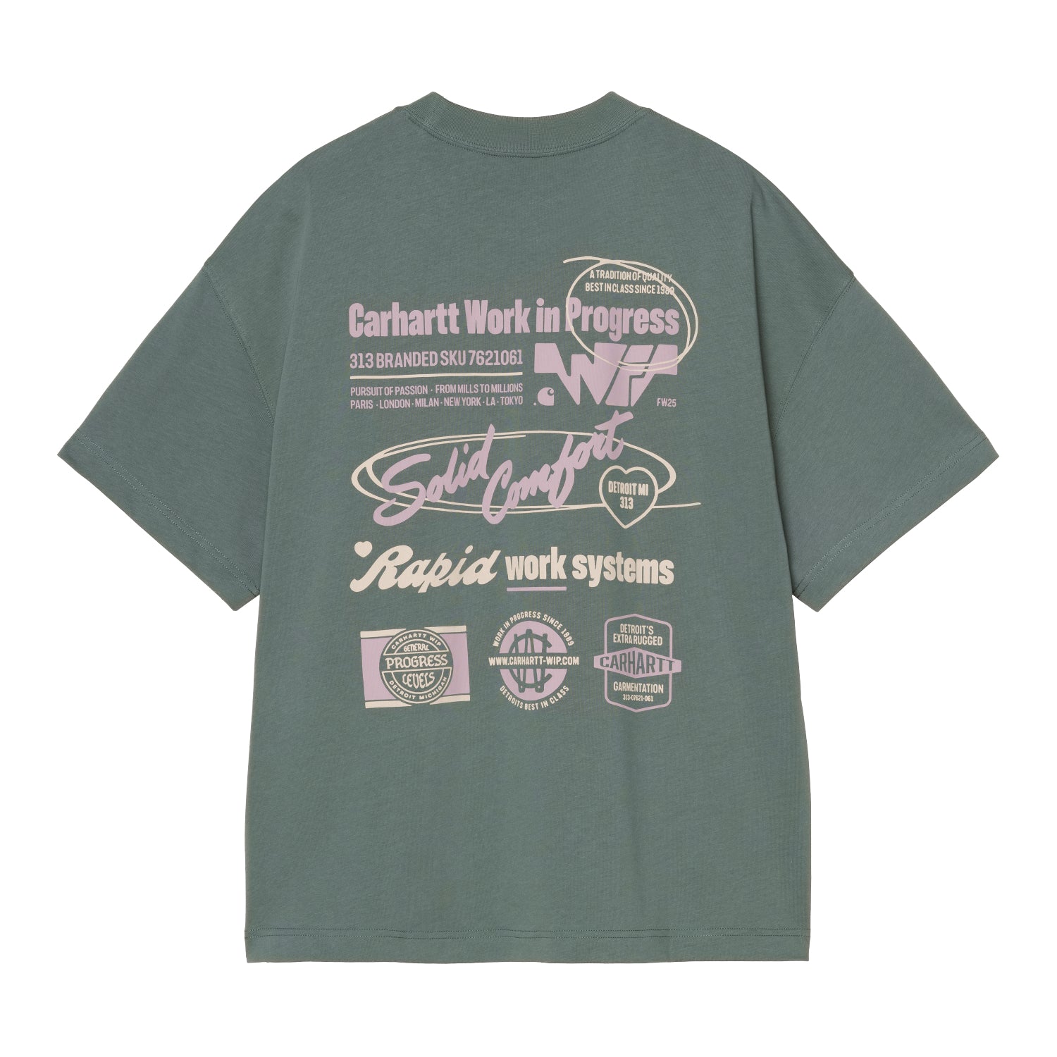 S/S NETWORKS T-SHIRT  - Silver Pine