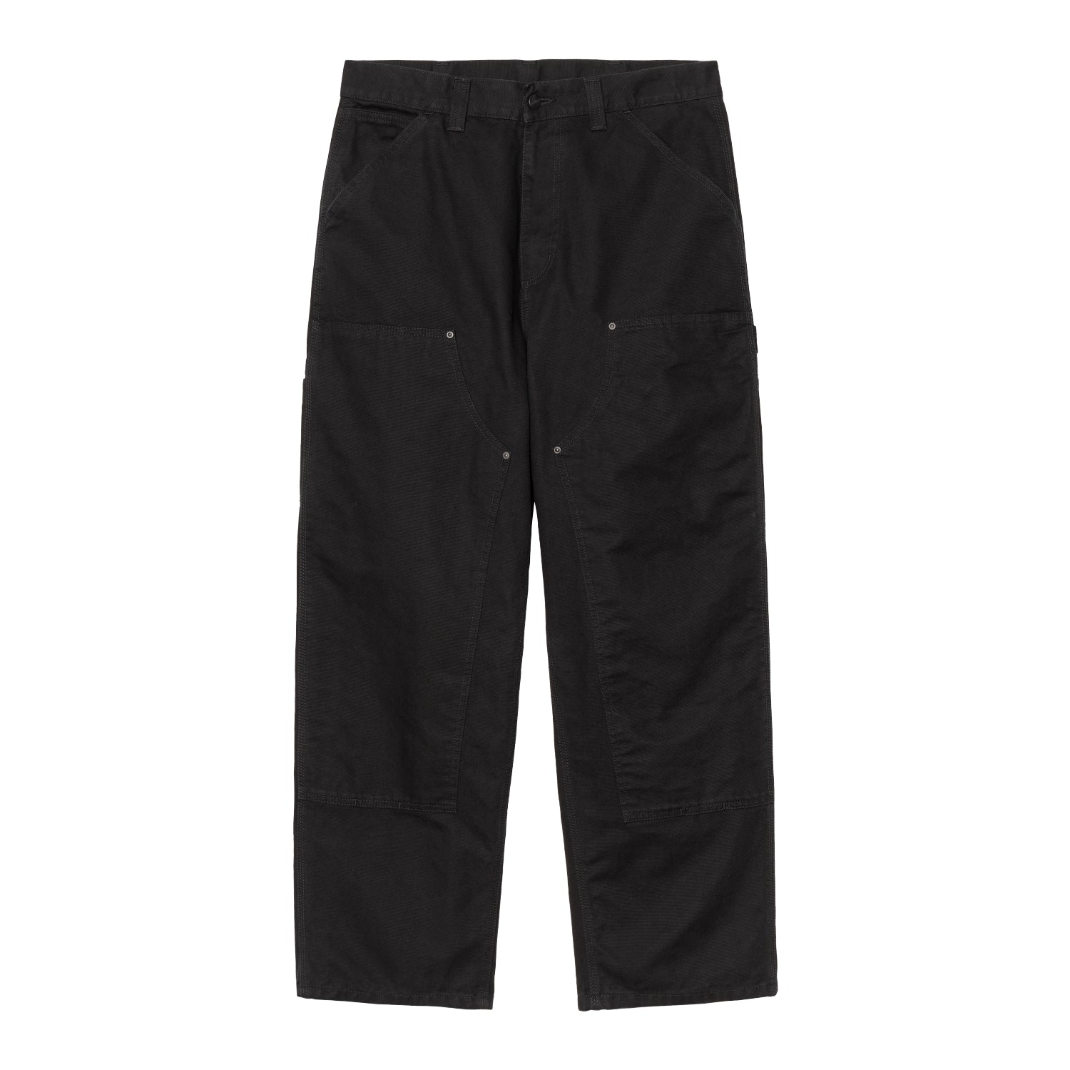 OG DOUBLE KNEE PANT  - Black (stone washed)