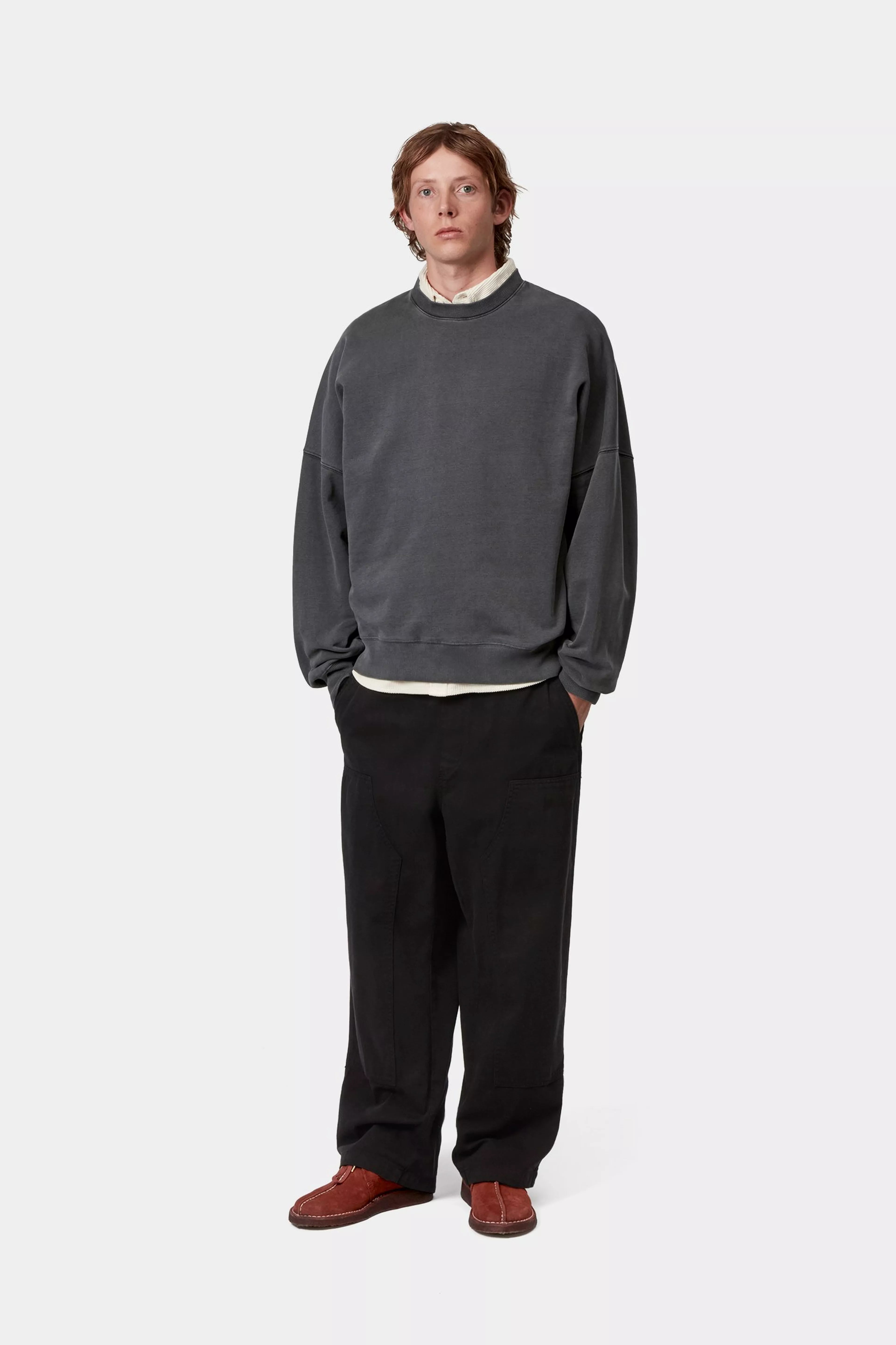 CRAWTON PANT  - Black (garment dyed) 5