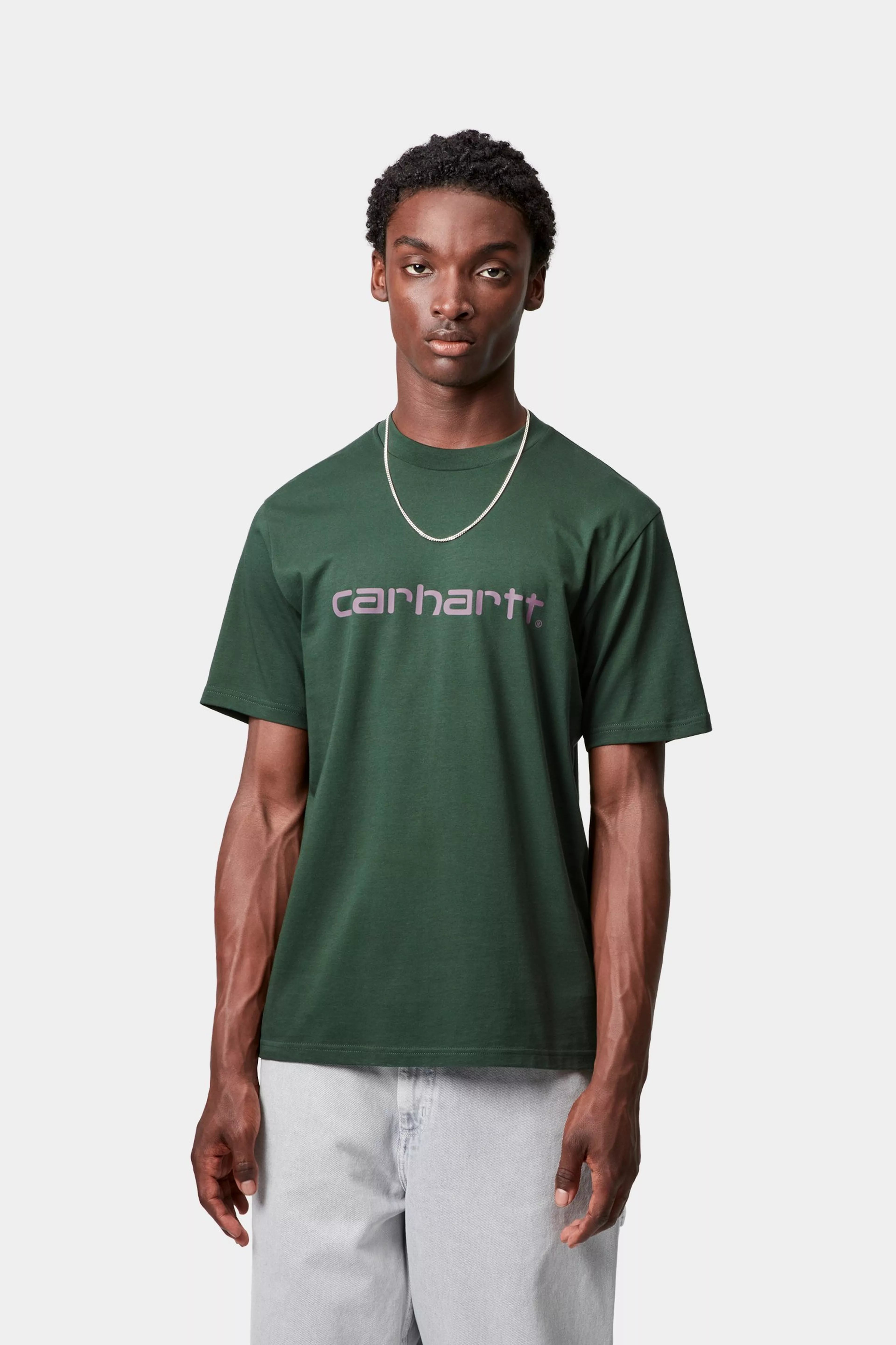 S/S SCRIPT T-SHIRT  - Sycamore Tree / Phlox