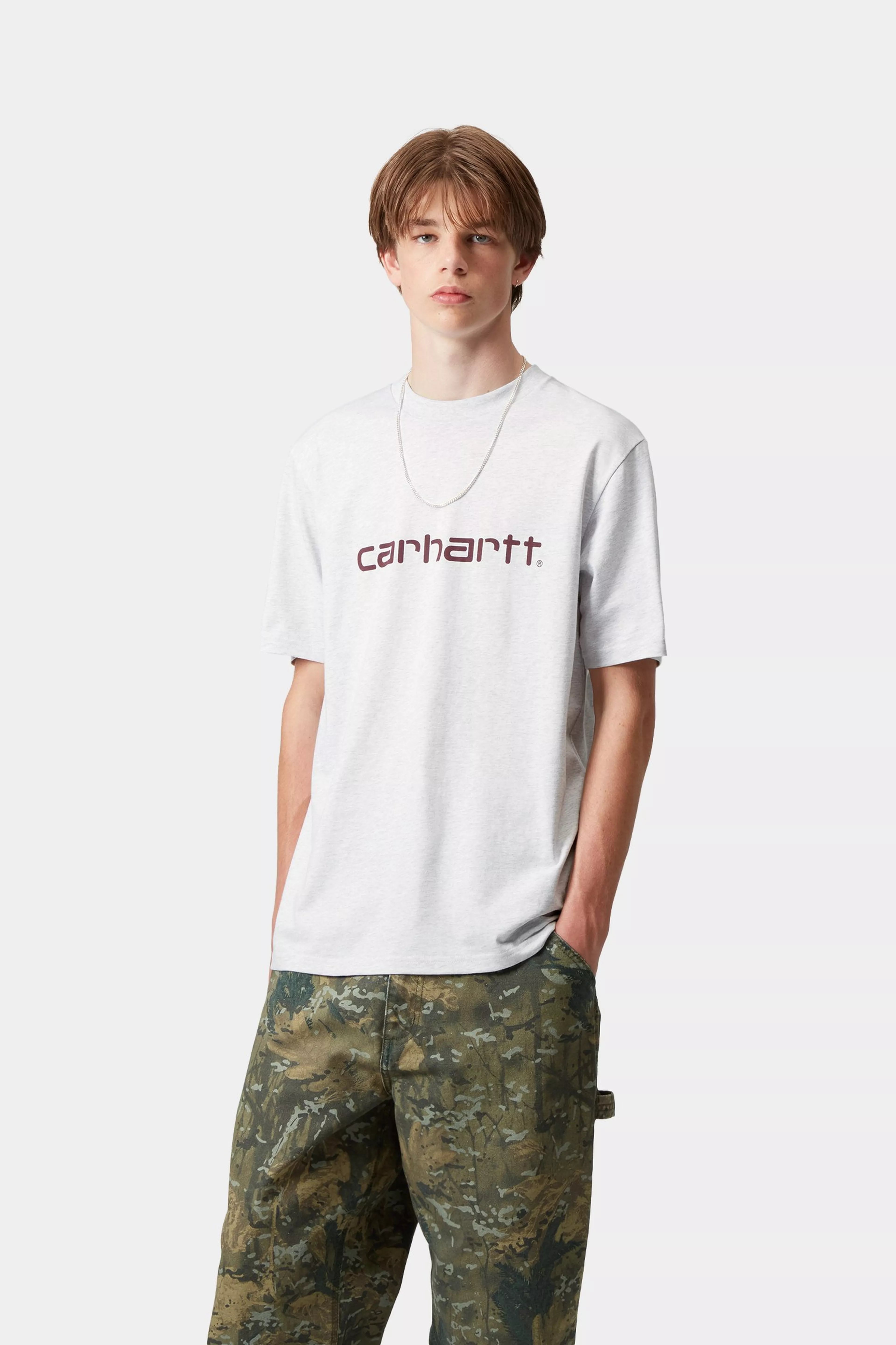S/S SCRIPT T-SHIRT  - Ash Heather / Rondo