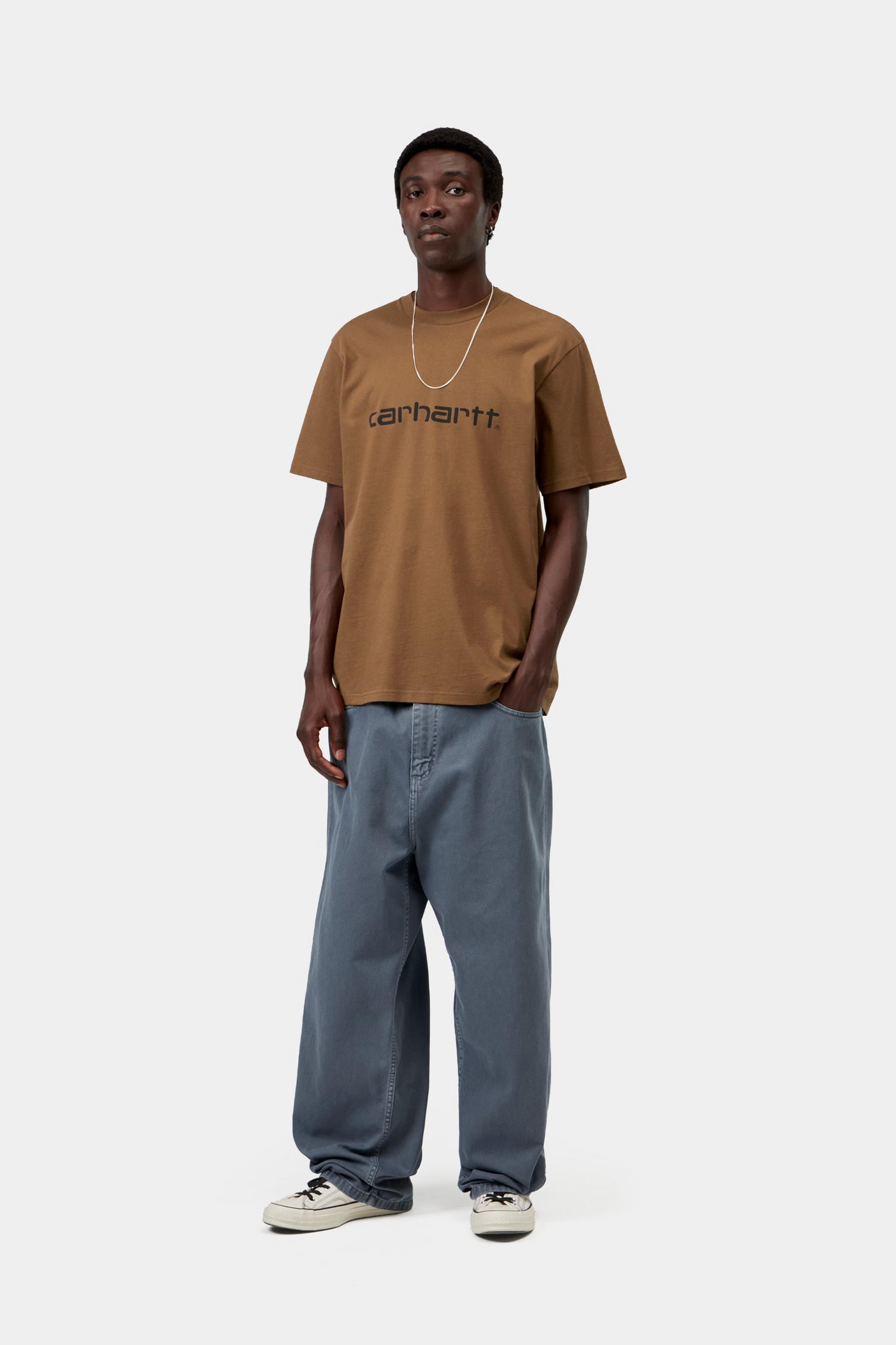 S/S Script T-Shirt - WIP H Brown / Black