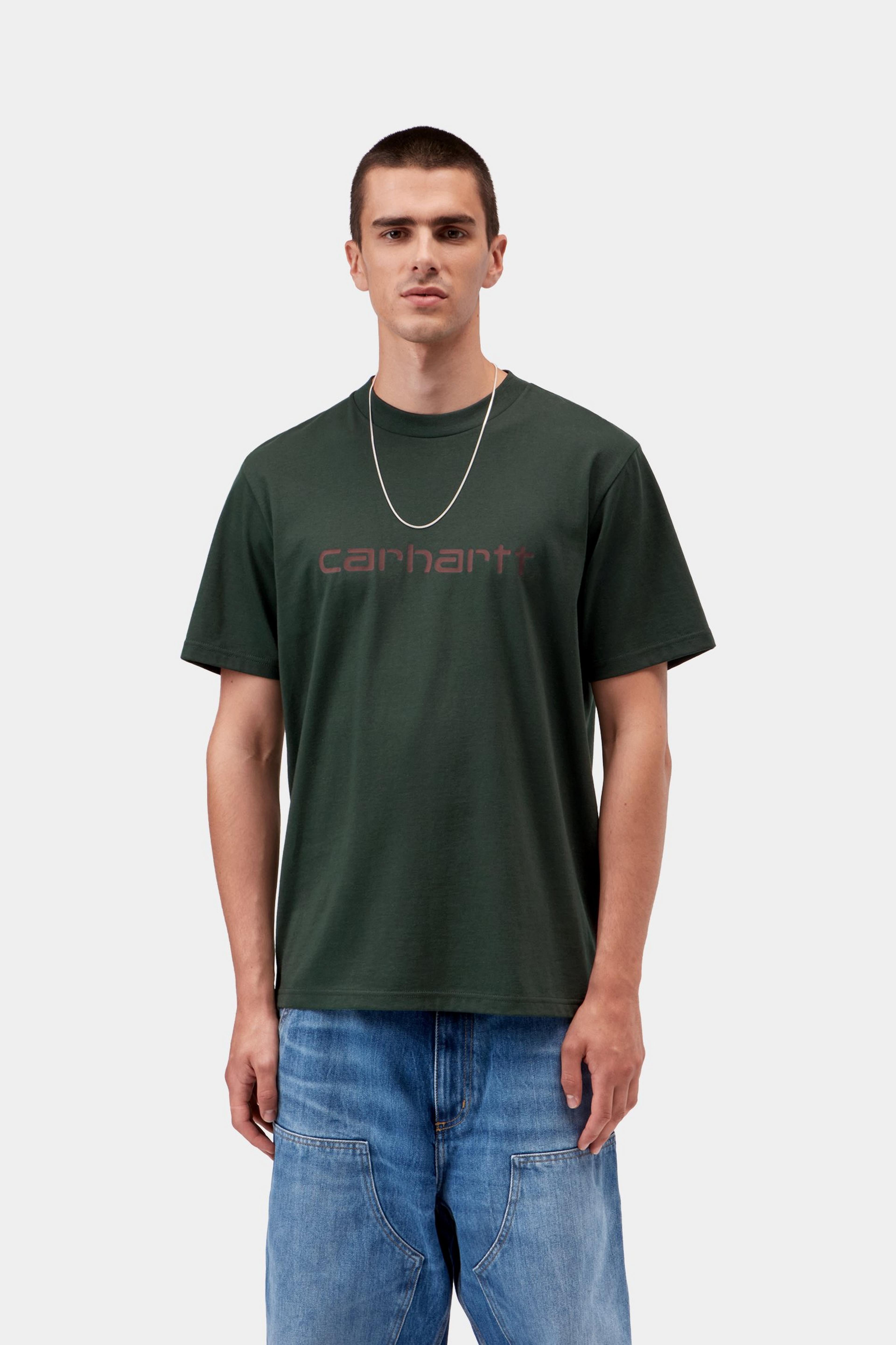 S/S Script T-Shirt - Dark Scarab / Palisander