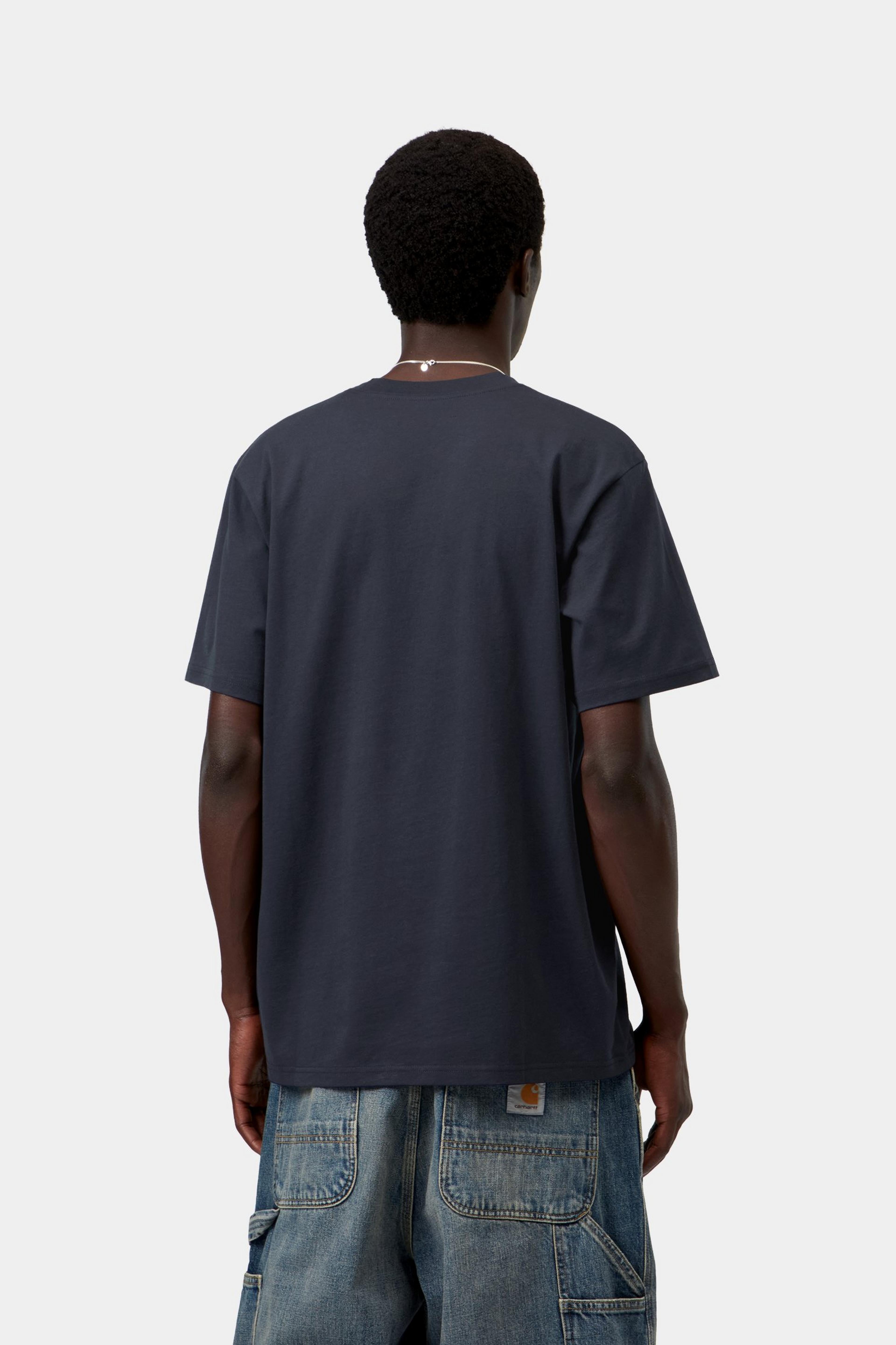S/S Script T-Shirt - Dark Navy / Dark Scarab