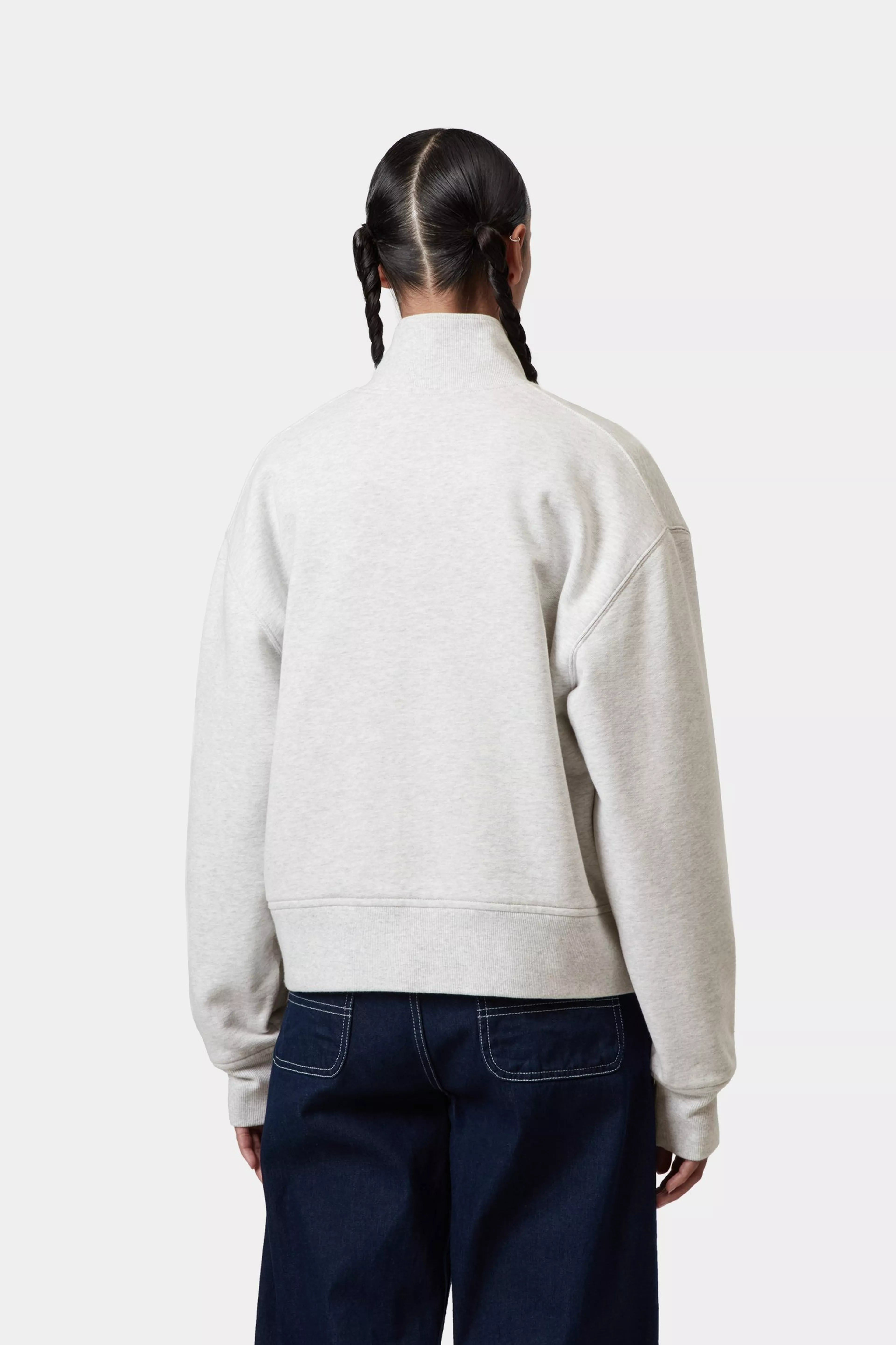 W' DETROIT SWEAT JACKET - Ash Heather (stone washed)