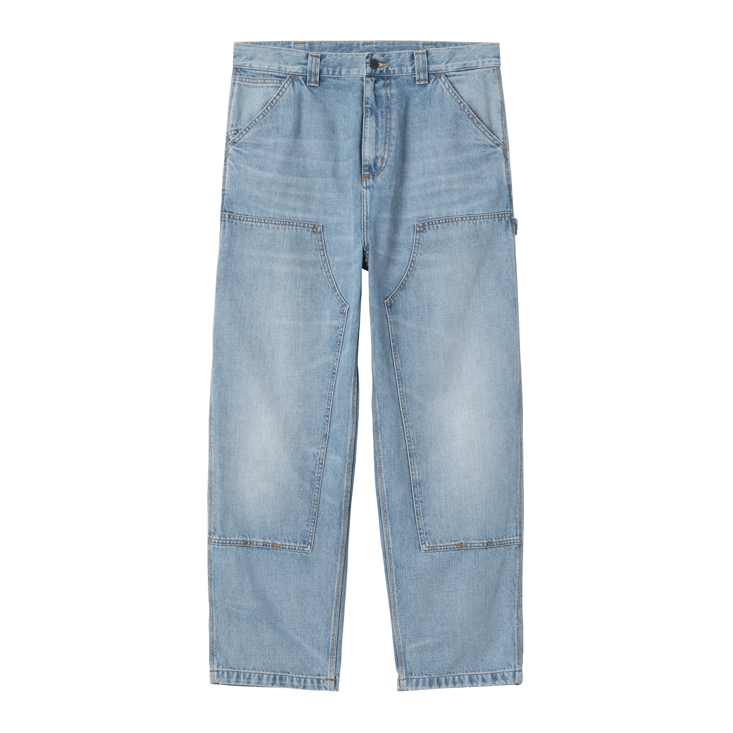 OG DOUBLE KNEE PANT  - Blue (burst washed)