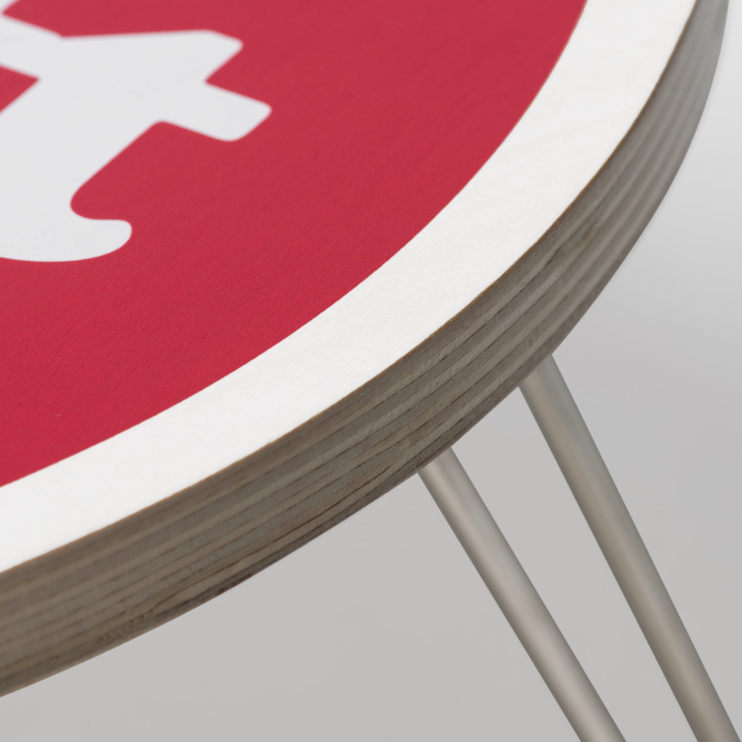 HEART FOLDING TABLE  - Scarlet / White