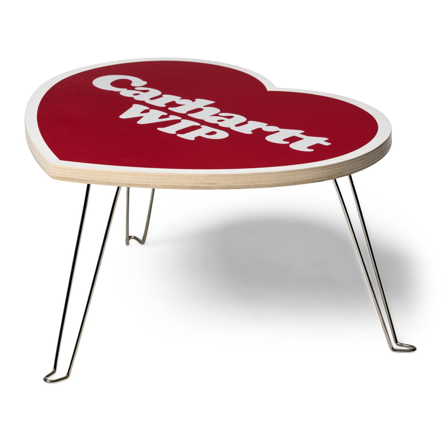 HEART FOLDING TABLE  - Scarlet / White
