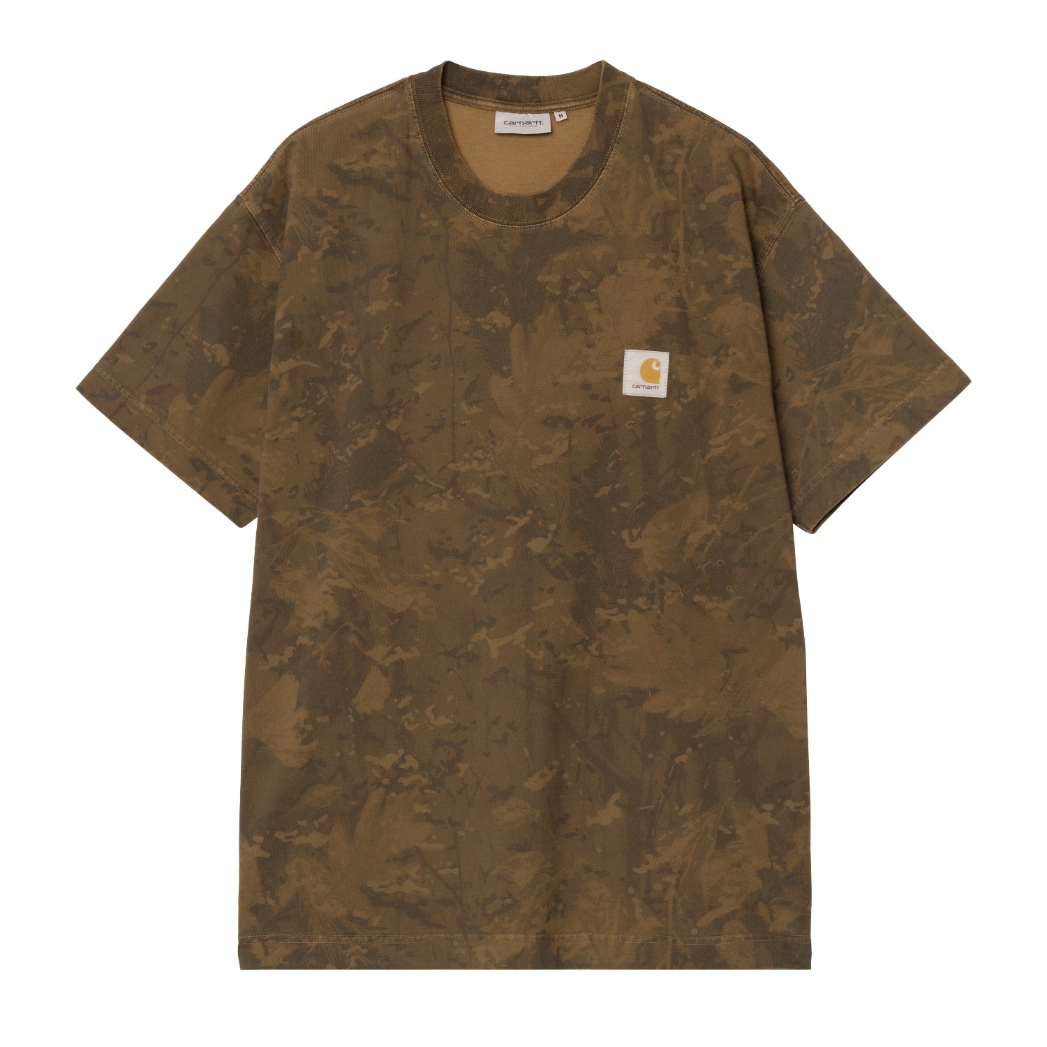 S/S CAMO COMBI T-SHIRT - Camo Combi, Green / Hamilton Brown (garment dyed)