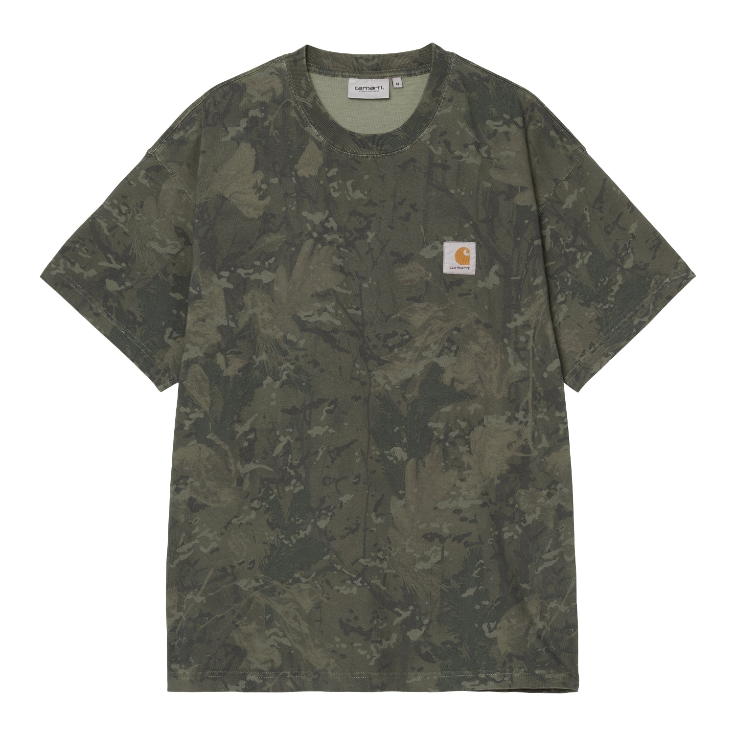 S/S CAMO COMBI T-SHIRT - Camo Combi, Green / Olive (garment dyed)