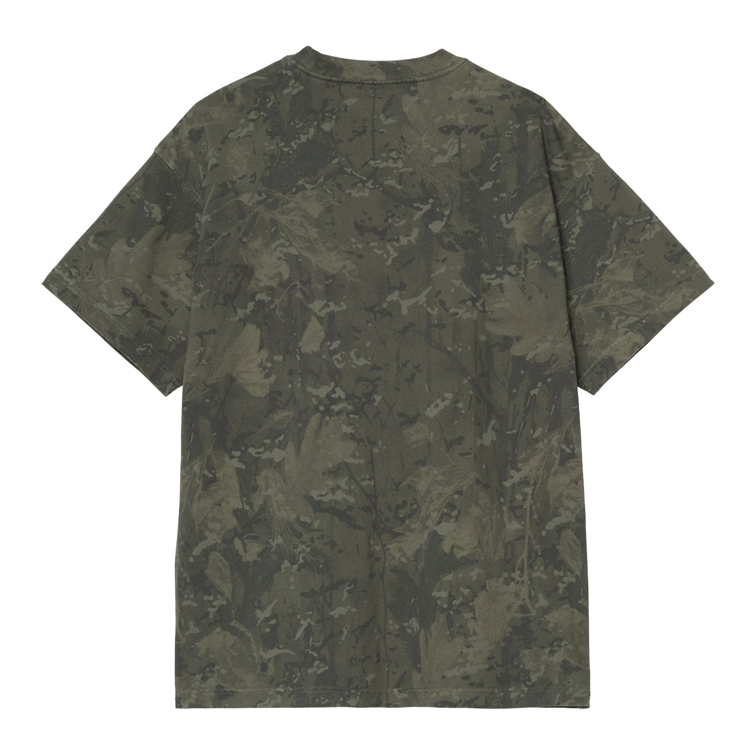 S/S CAMO COMBI T-SHIRT - Camo Combi, Green / Olive (garment dyed)