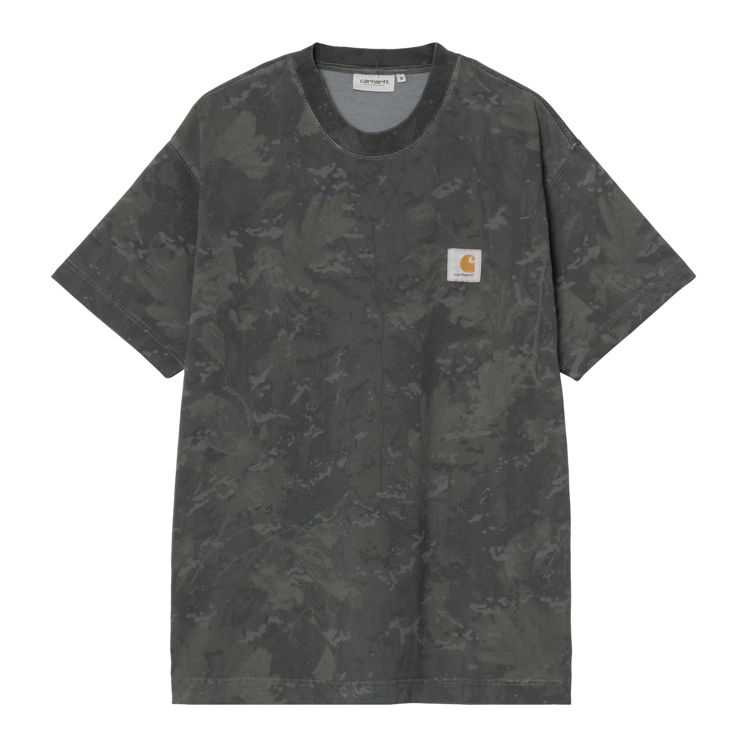 S/S CAMO COMBI T-SHIRT - Camo Combi, Green / Graphite (garment dyed)