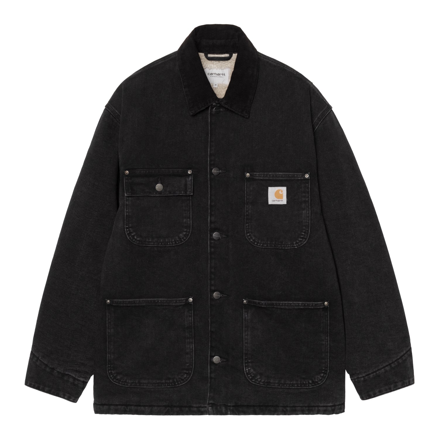 OG CHORE COAT - Black / Black (stone washed) 1