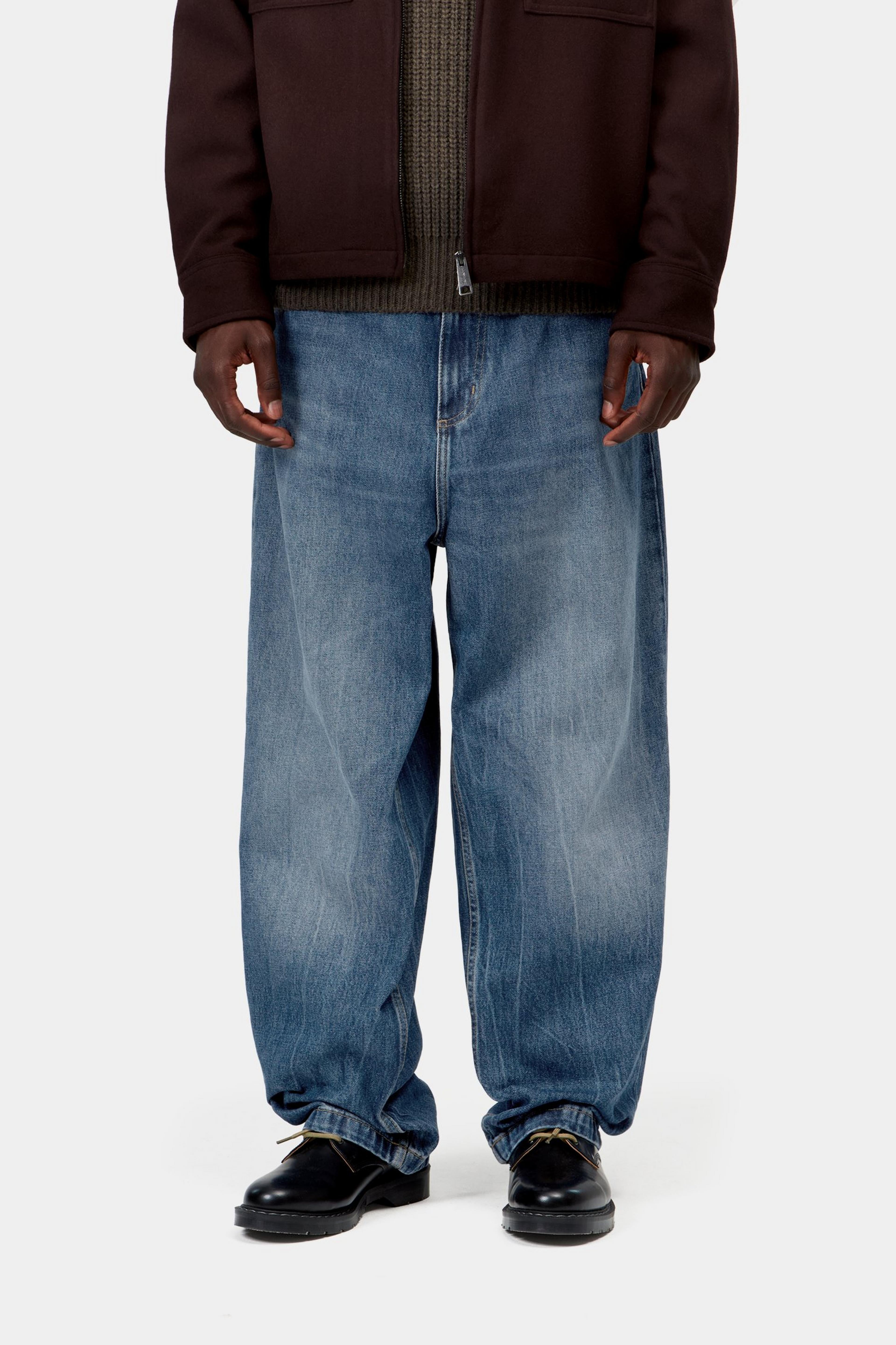 Brandon Pant - Blue, marble used wash