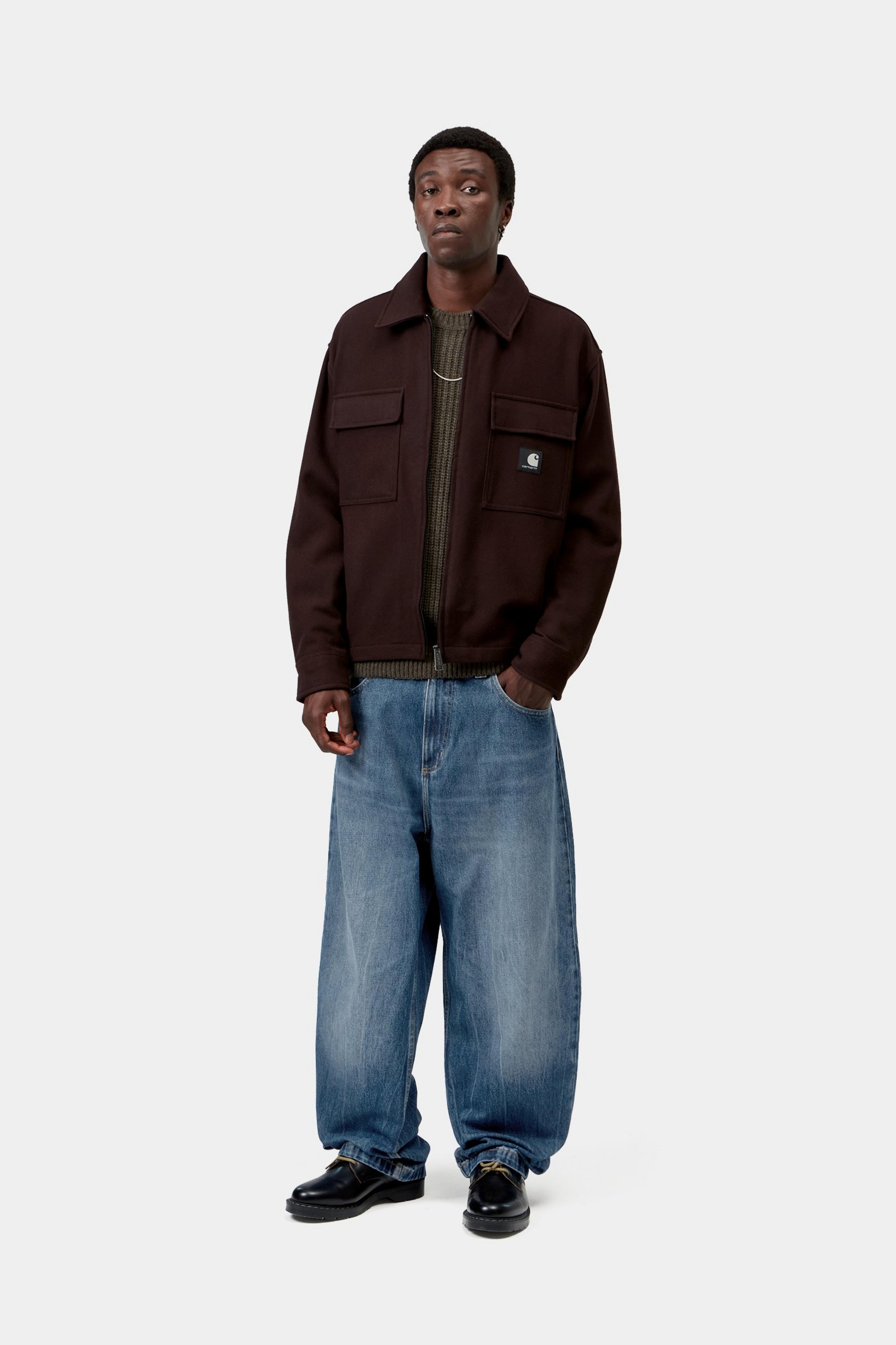 Brandon Pant - Blue, marble used wash