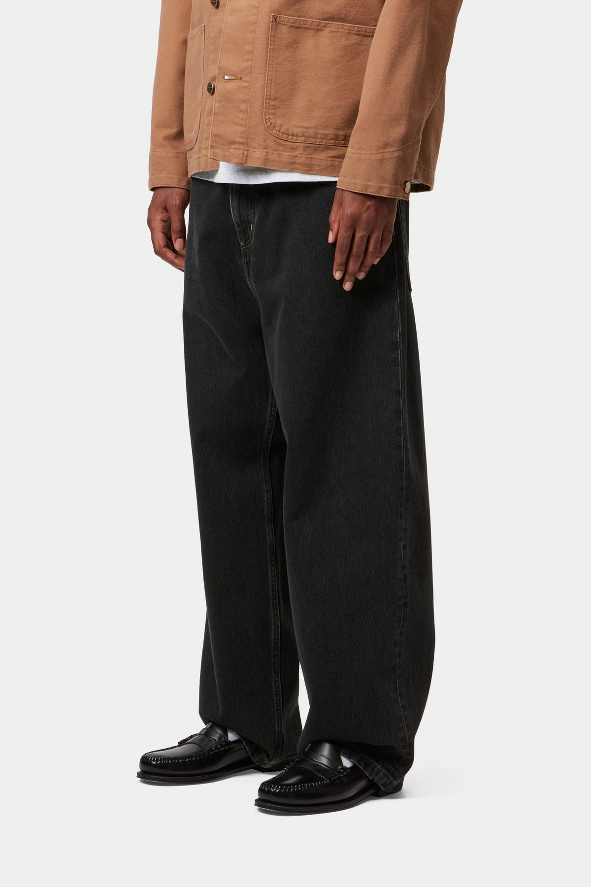 Brandon Pant - Black, stone washed