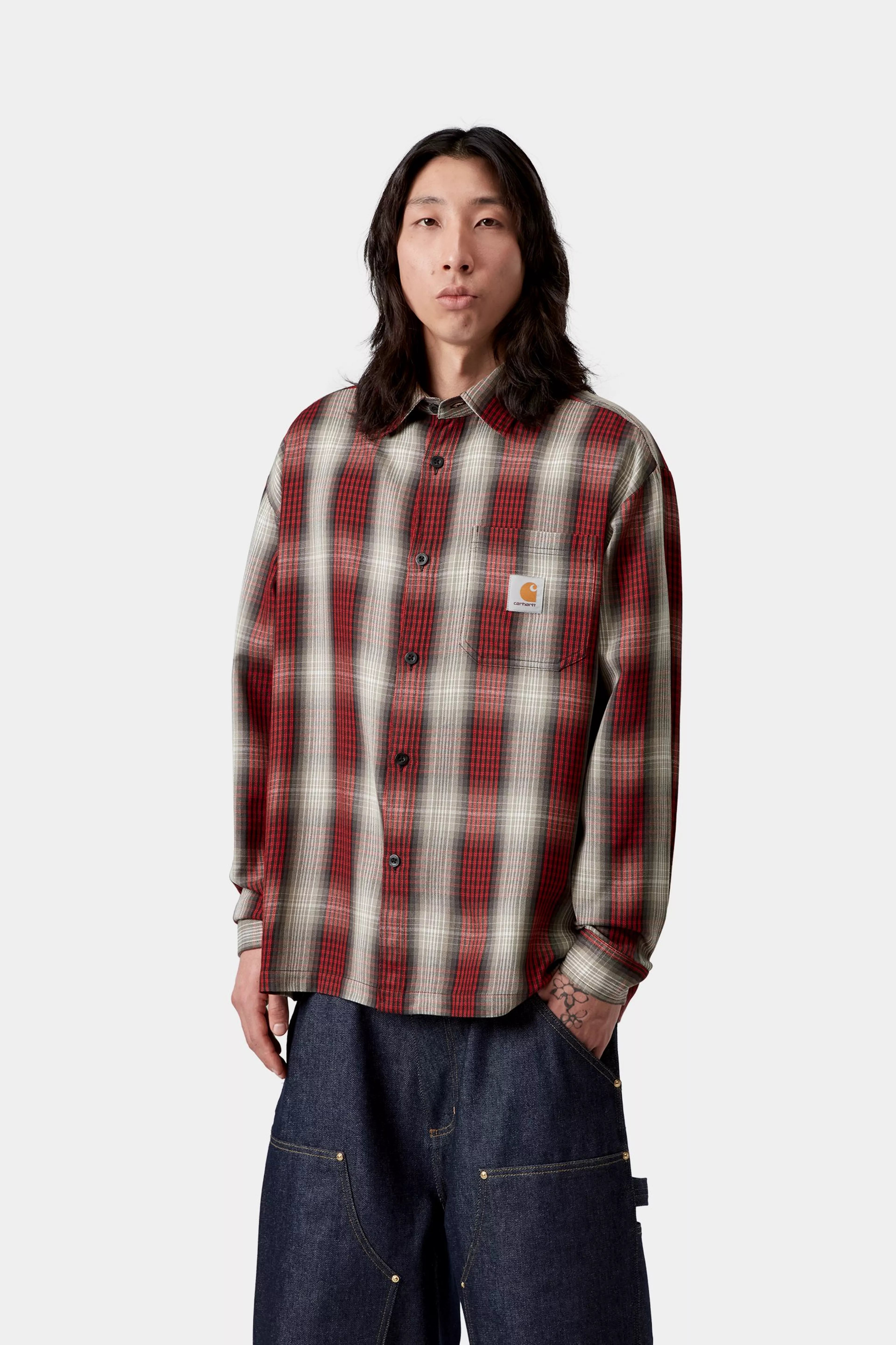 L/S Harlin Shirt - Harlin Check, Chili Pepper