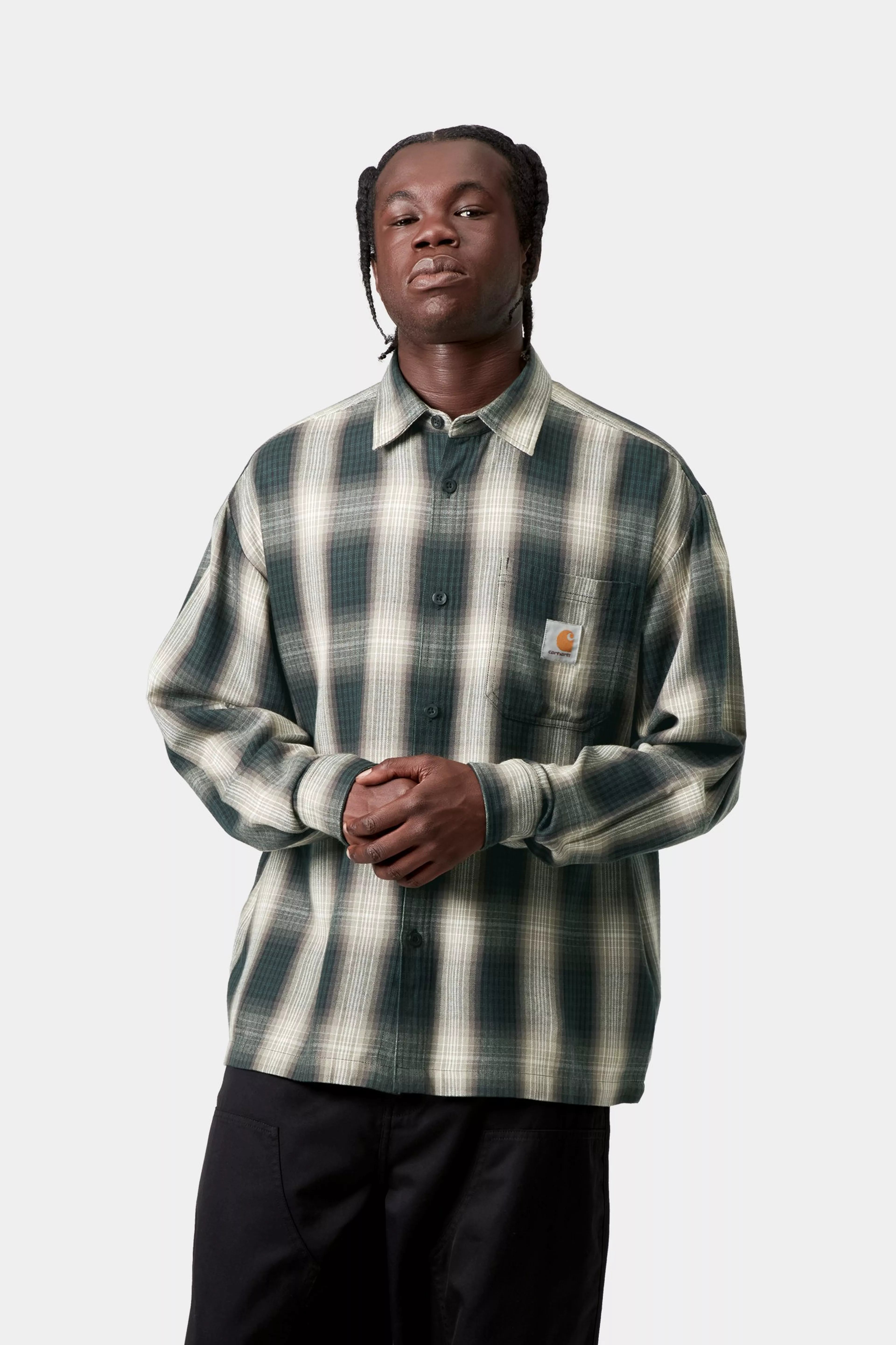 L/S Harlin Shirt - Harlin Check, Kale Green