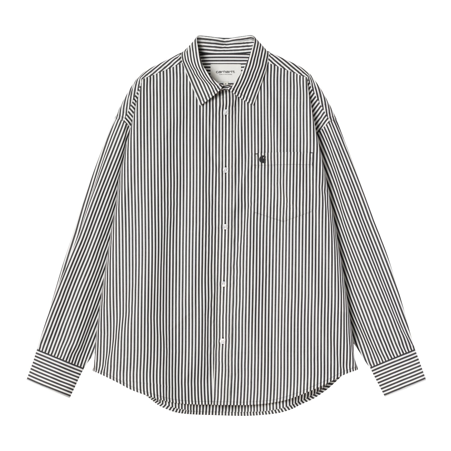 W' L/S Daldry Shirt - Daldry Stripe, Black / Wax