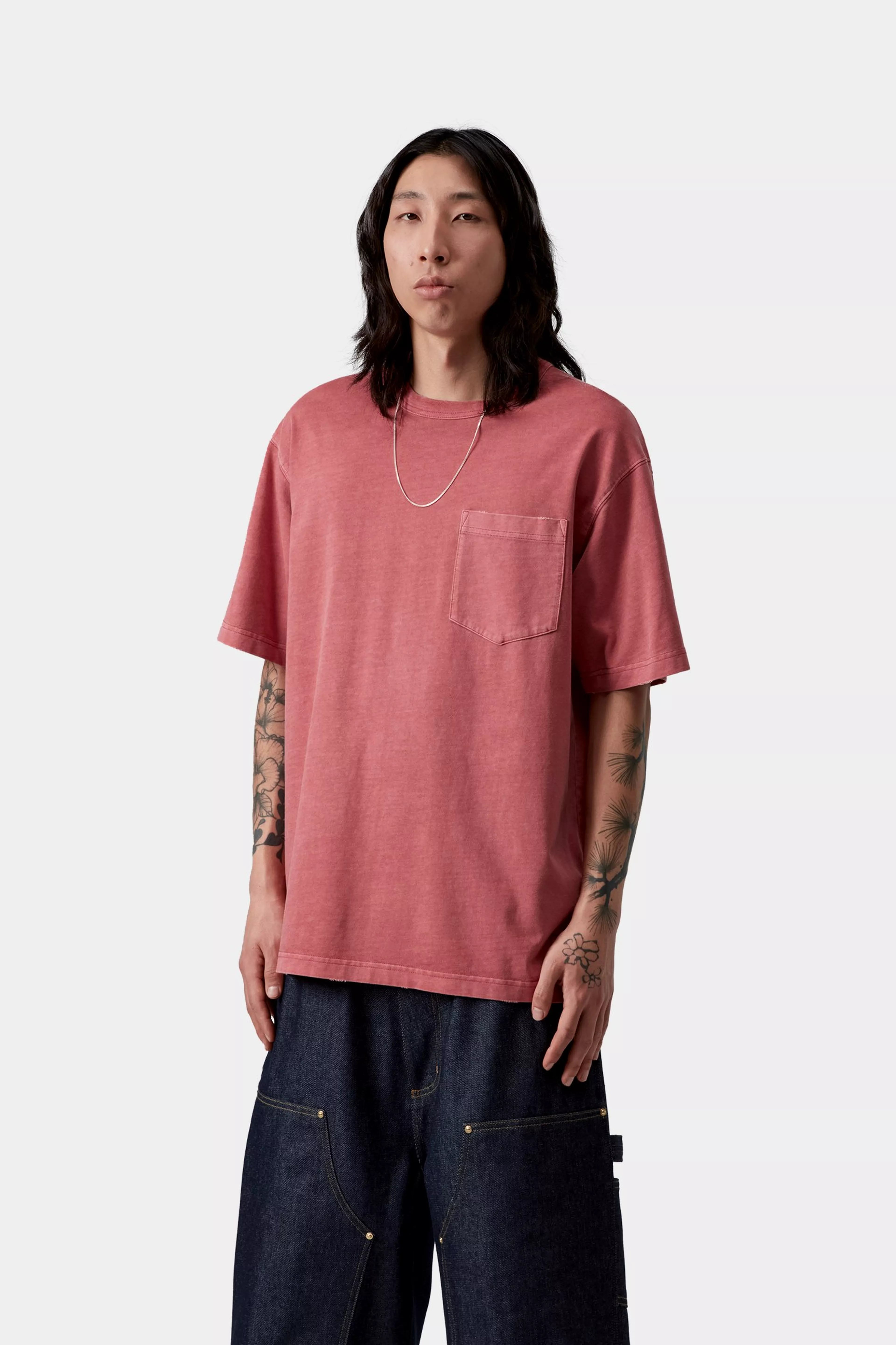 S/S Torion Pocket T-Shirt - Marsala (grind wash) 2