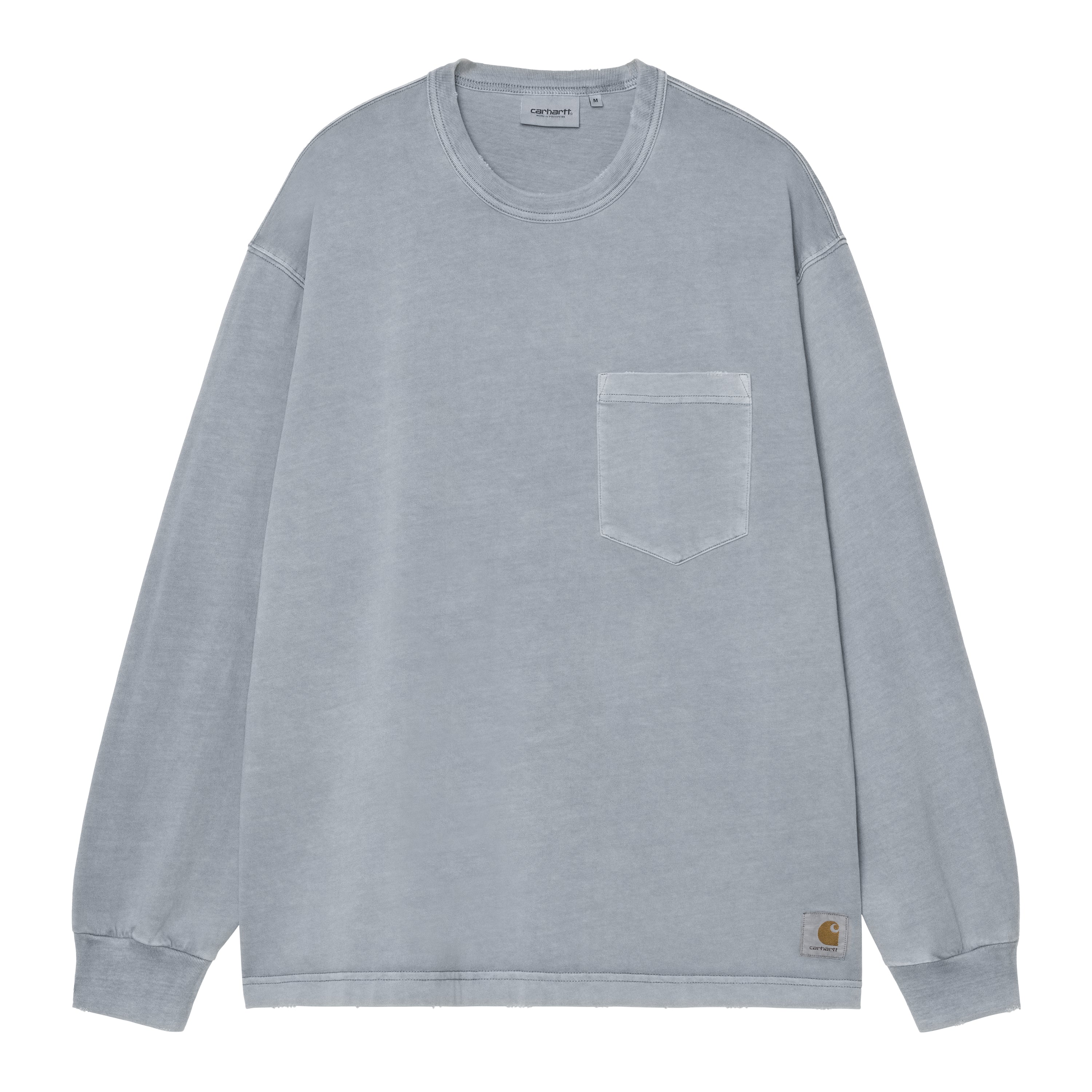 L/S Torion Pocket T-Shirt - Office Blue (grind wash) 1