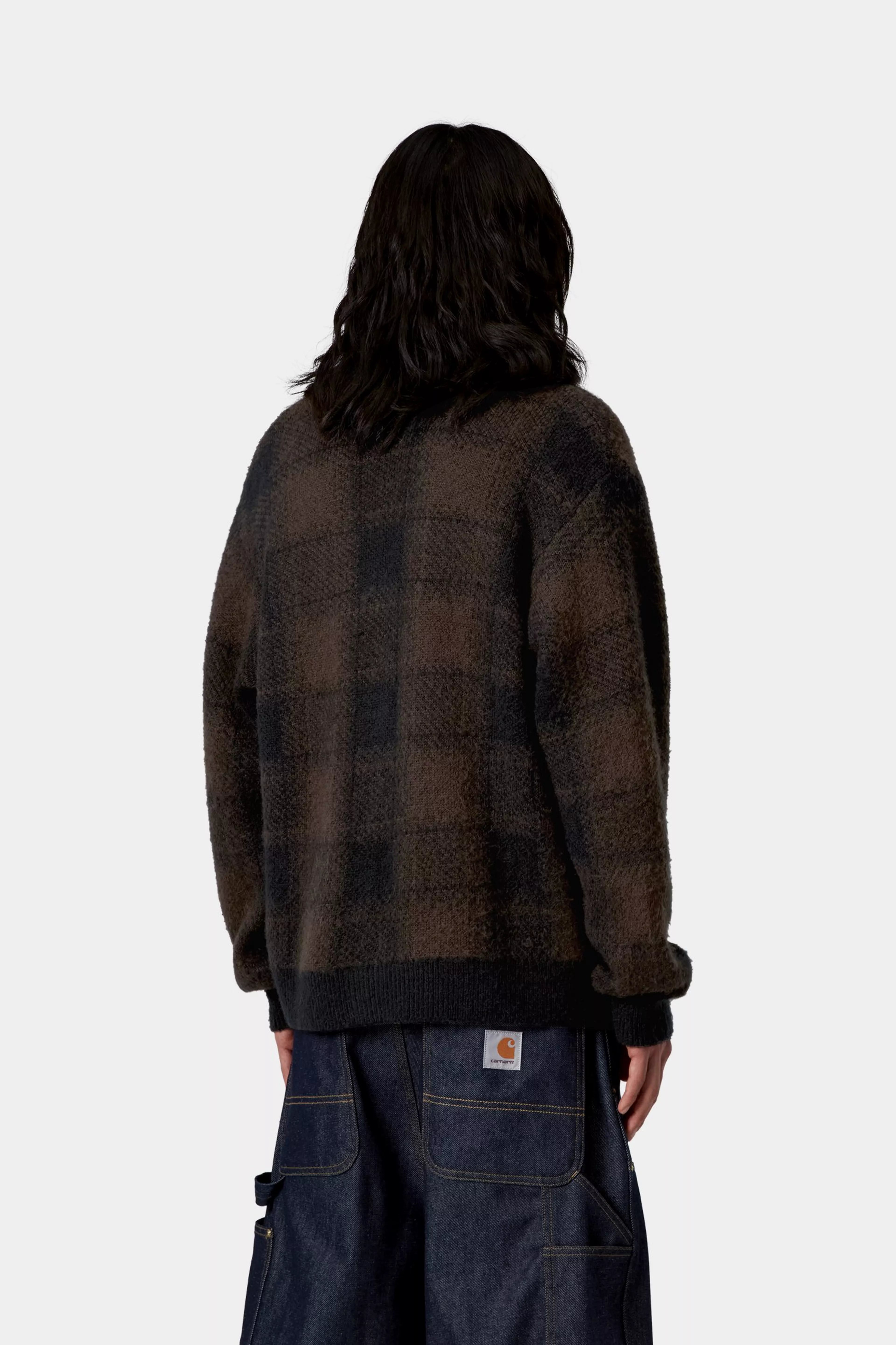 Everson Cardigan - Everson Jacquard, Black / Palisander