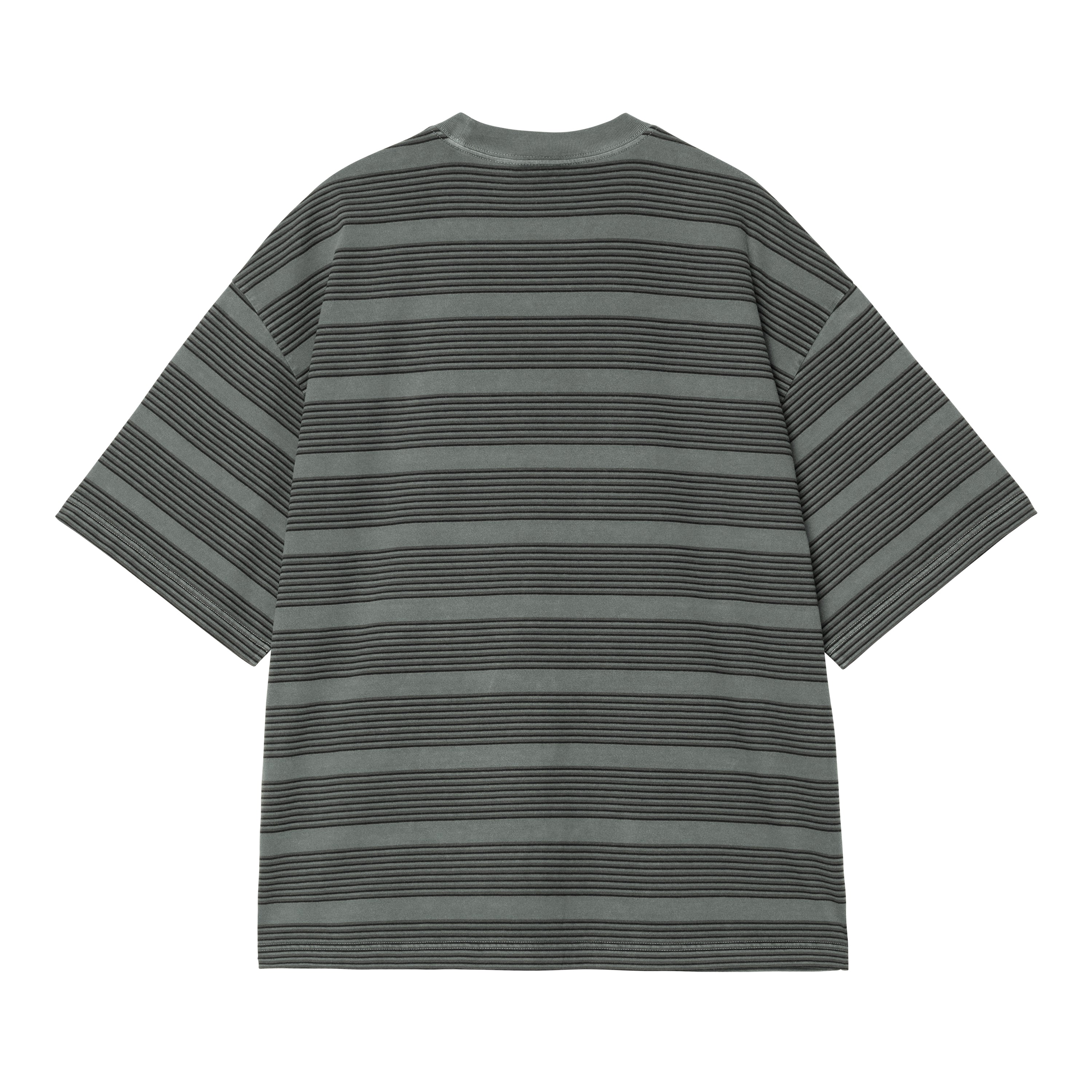 S/S Hanson T-Shirt - Hanson Stripe, Kale Green (garment dyed)