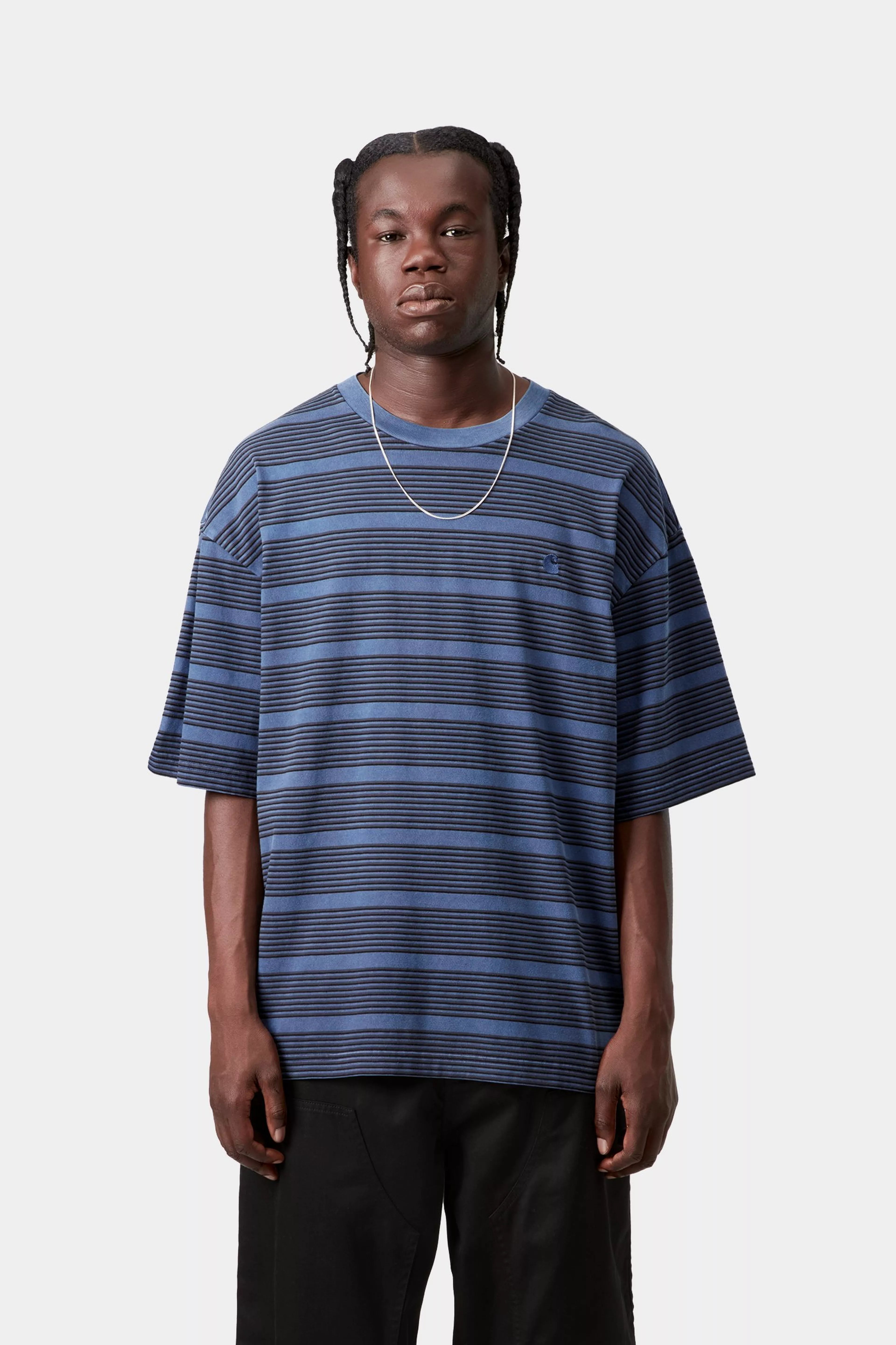 S/S Hanson T-Shirt - Hanson Stripe, Jupiter (garment dyed)