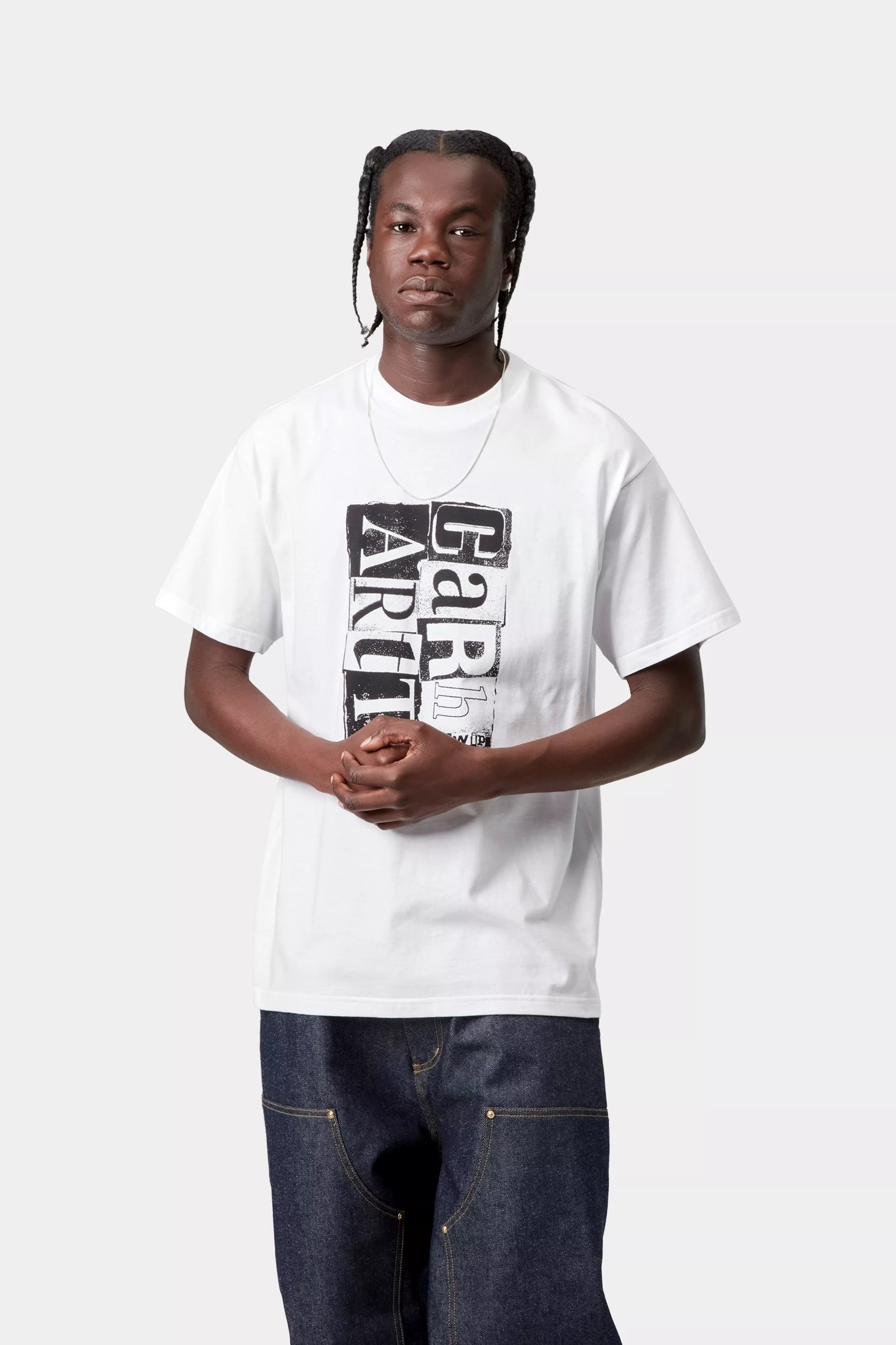 S/S Moving Letterpress T-Shirt - White 2