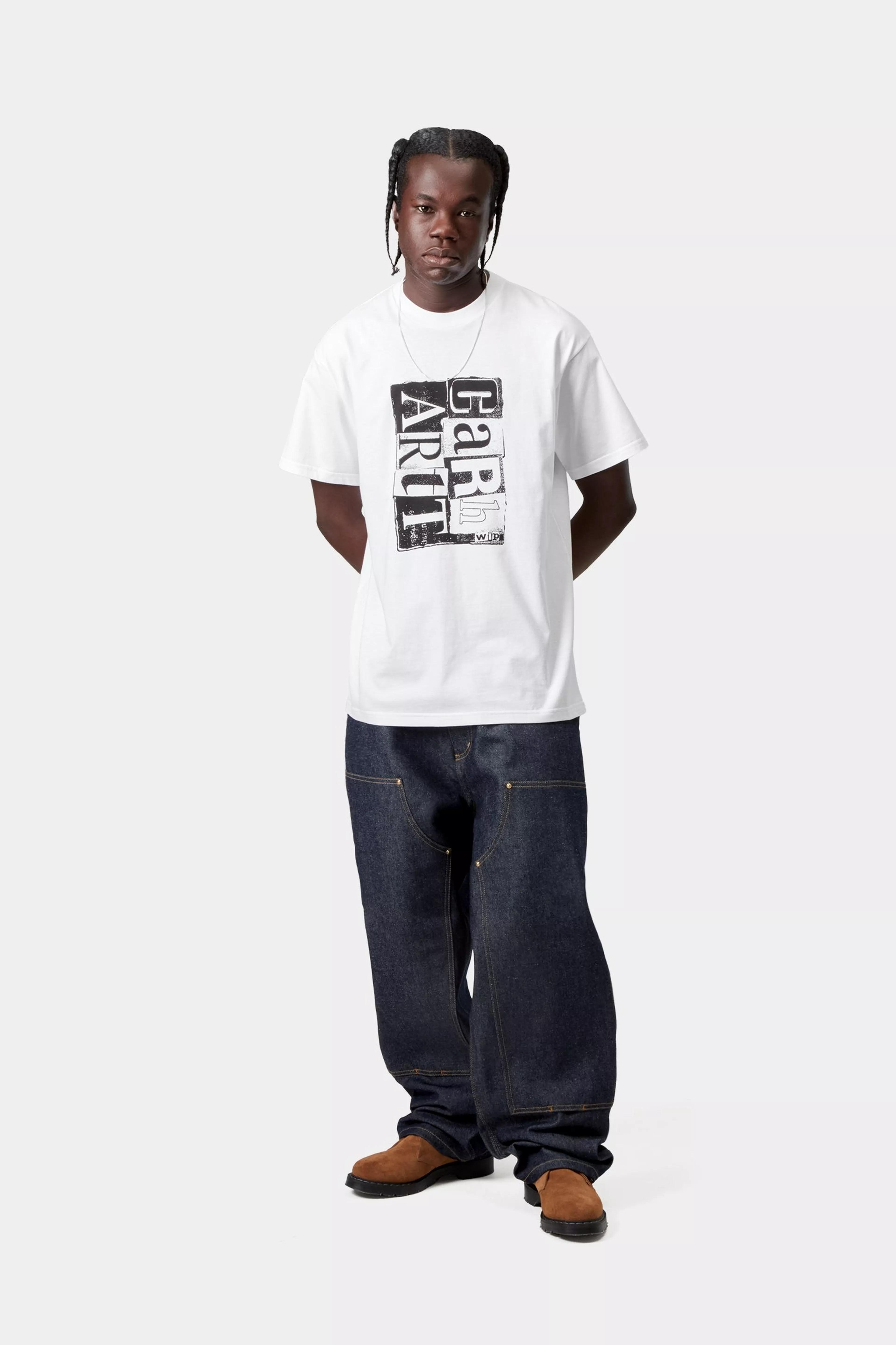 S/S Moving Letterpress T-Shirt - White 4