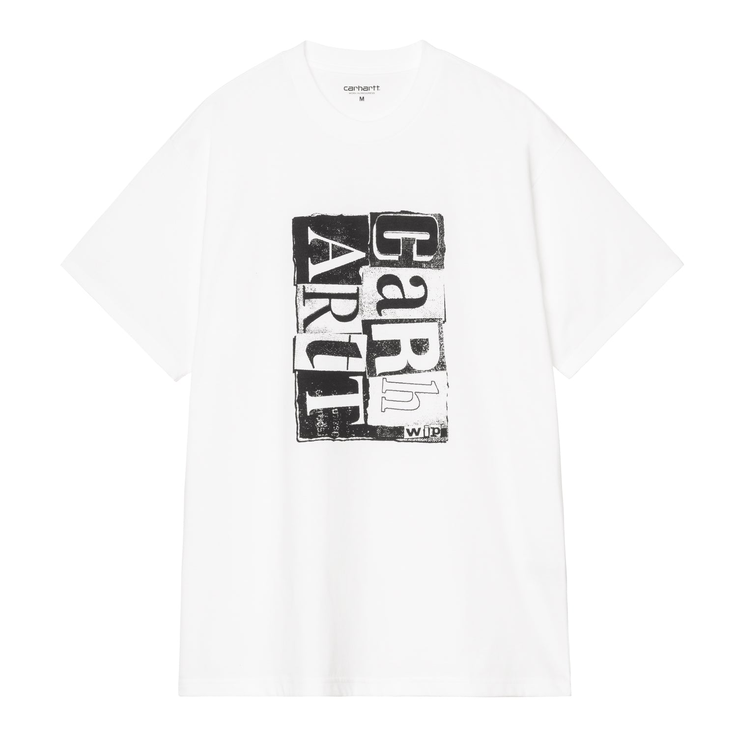 S/S Moving Letterpress T-Shirt - White 1