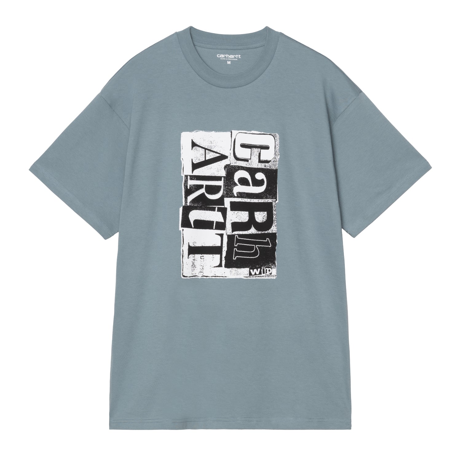 S/S Moving Letterpress T-Shirt - Velvet Blue 1