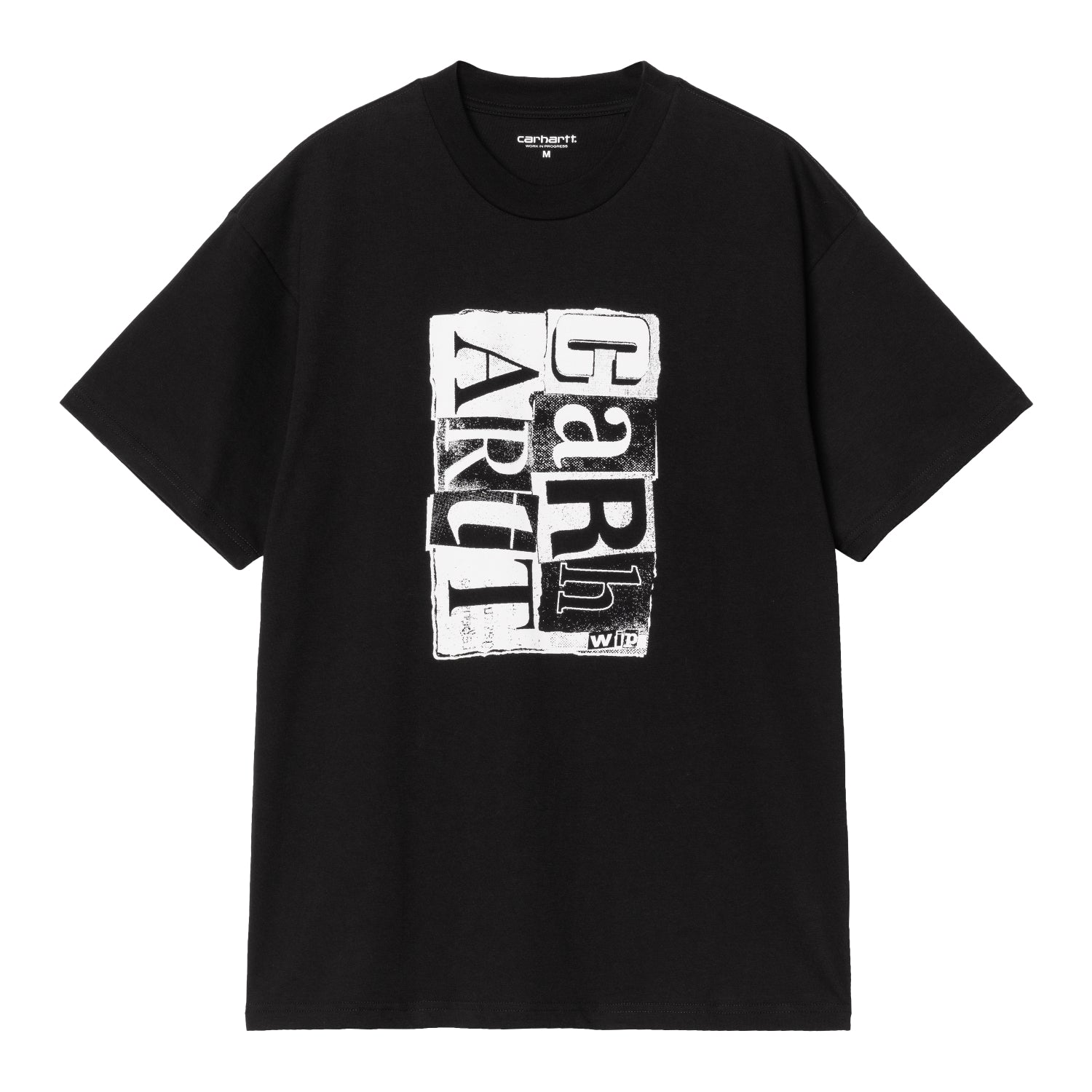 S/S Moving Letterpress T-Shirt - Black 1