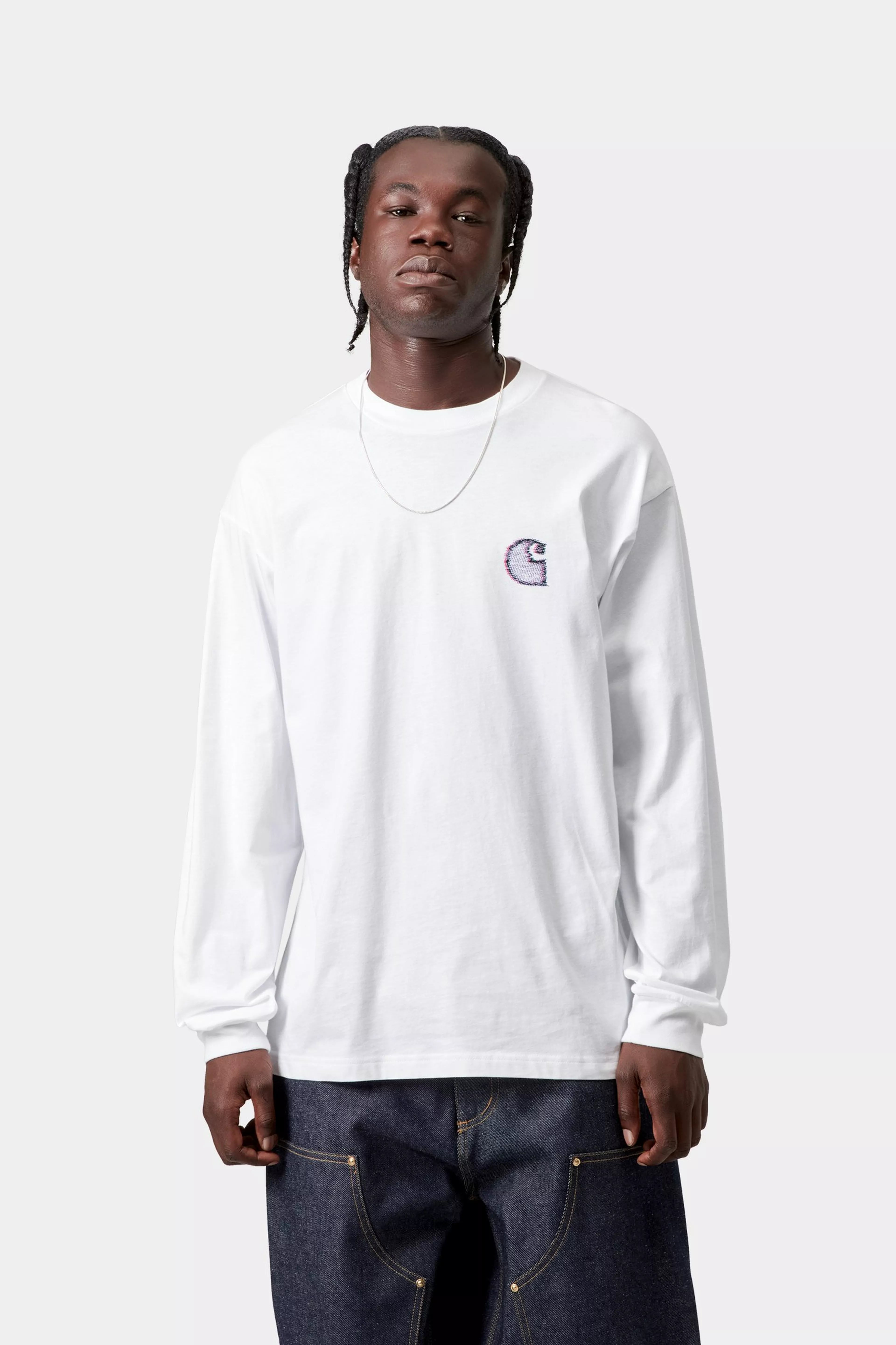 L/S Mind Your Head T-Shirt - White 2