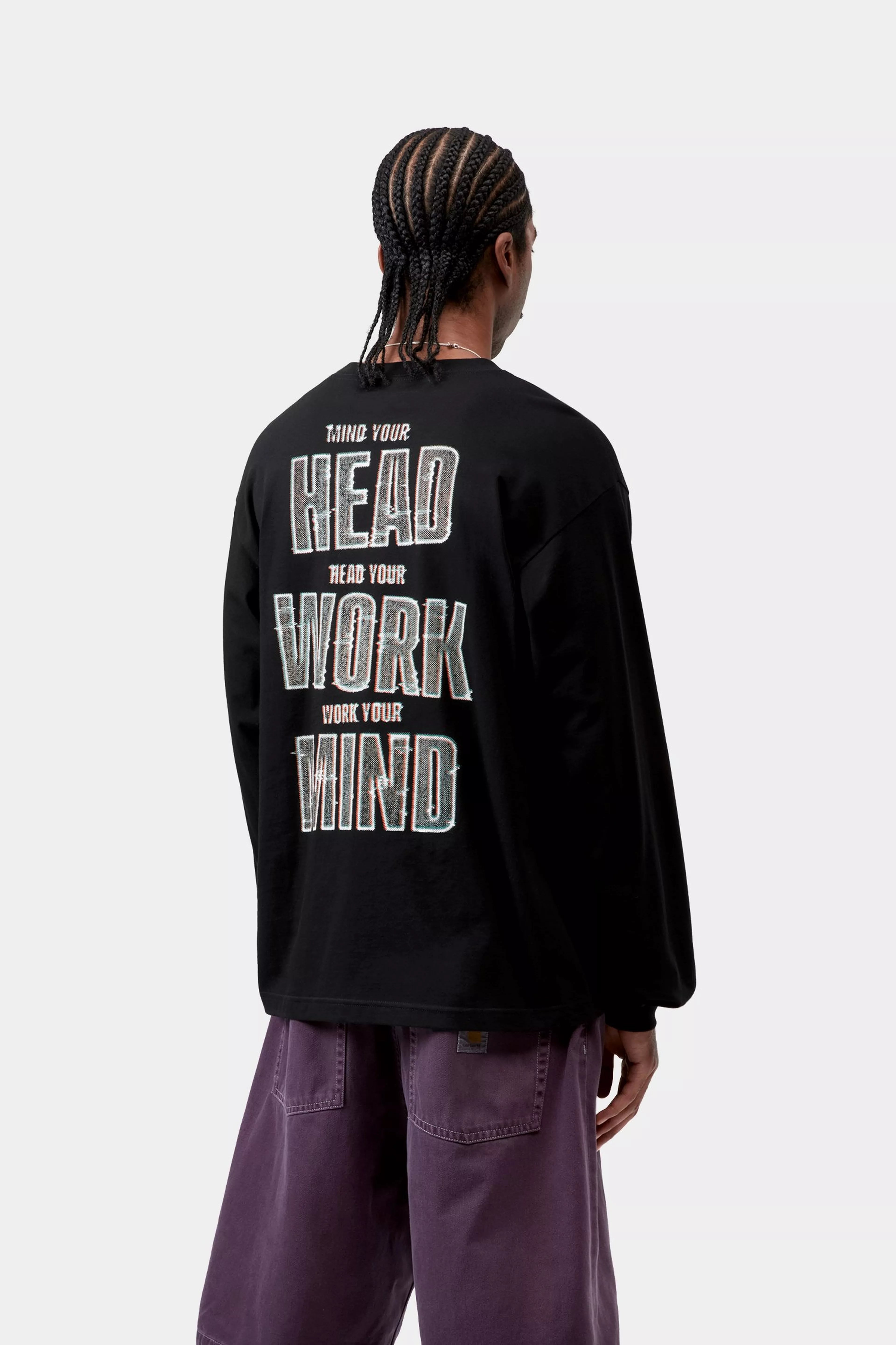 L/S Mind Your Head T-Shirt - Black 3