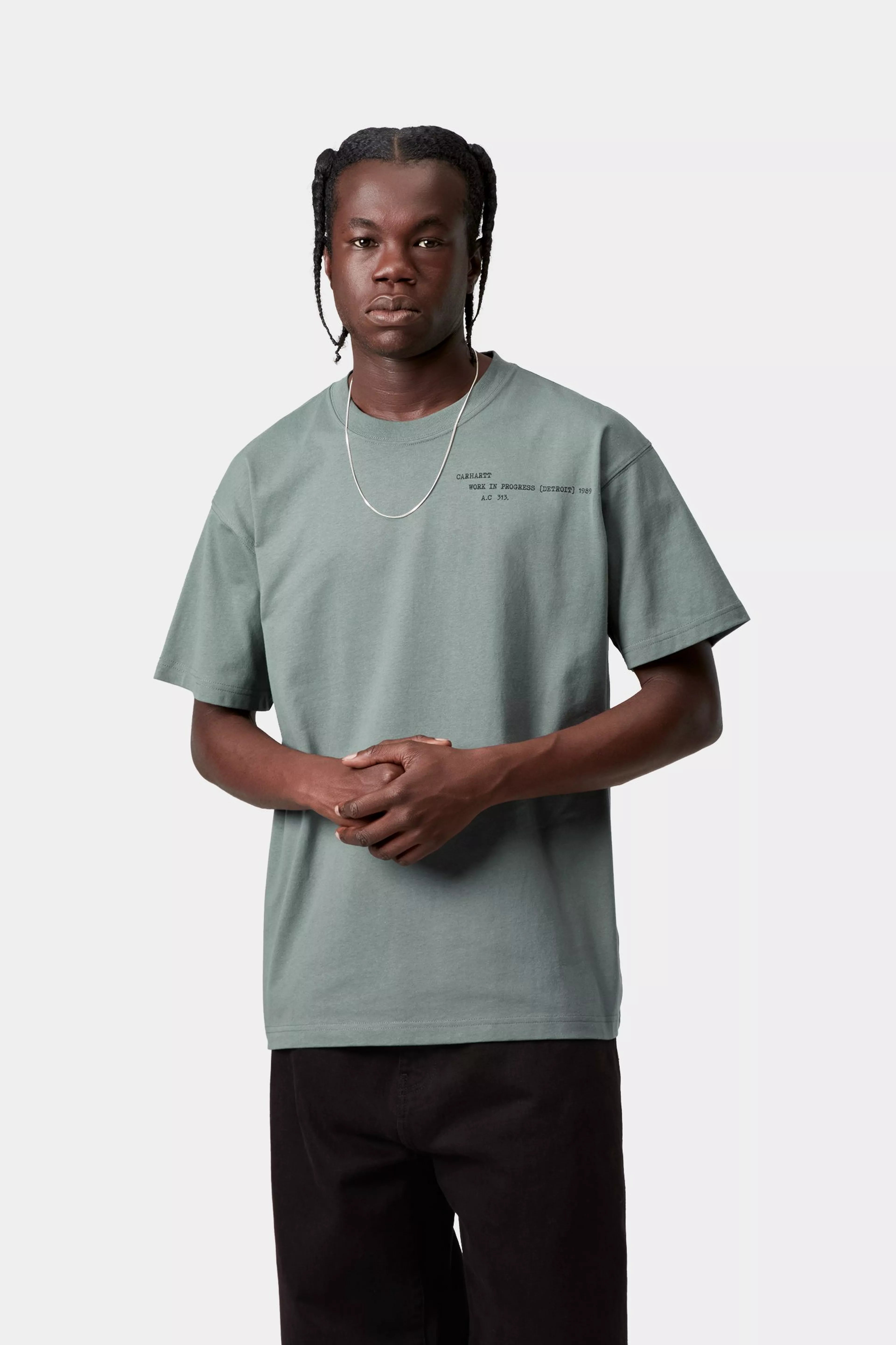 S/S Punched T-Shirt - Velvet Green