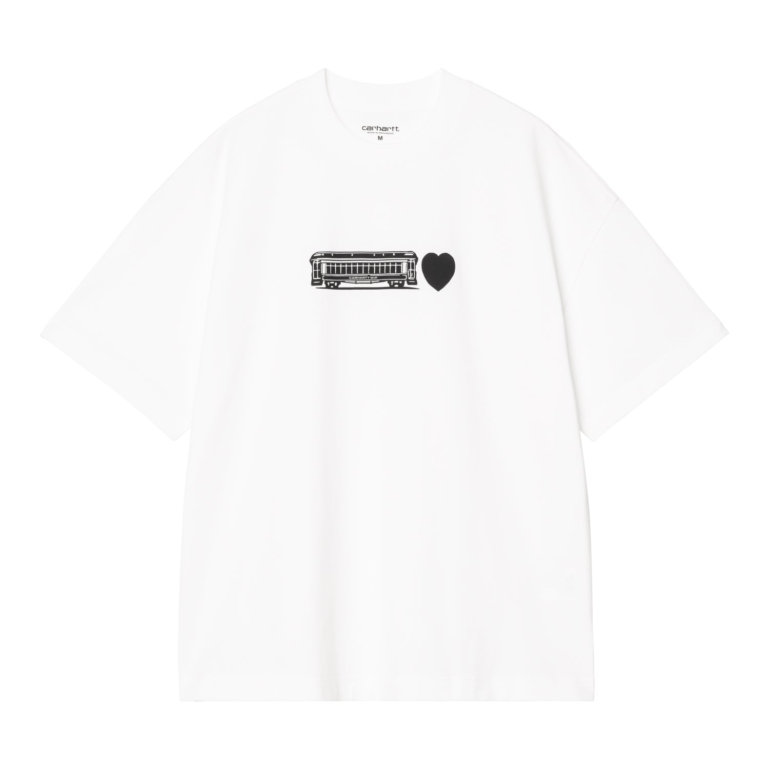 S/S Deconstructed Label T-Shirt - White 1