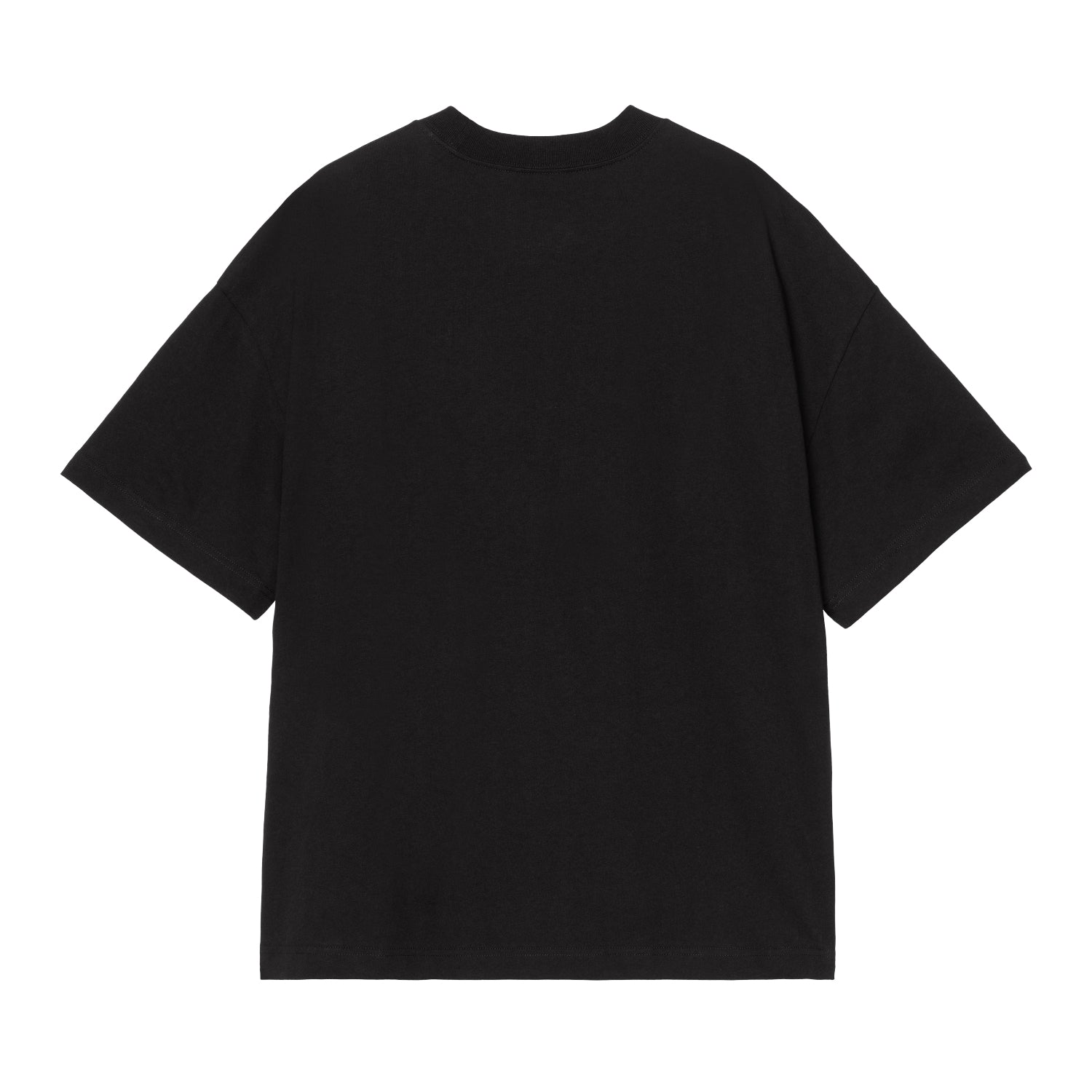 S/S Deconstructed Label T-Shirt - Black