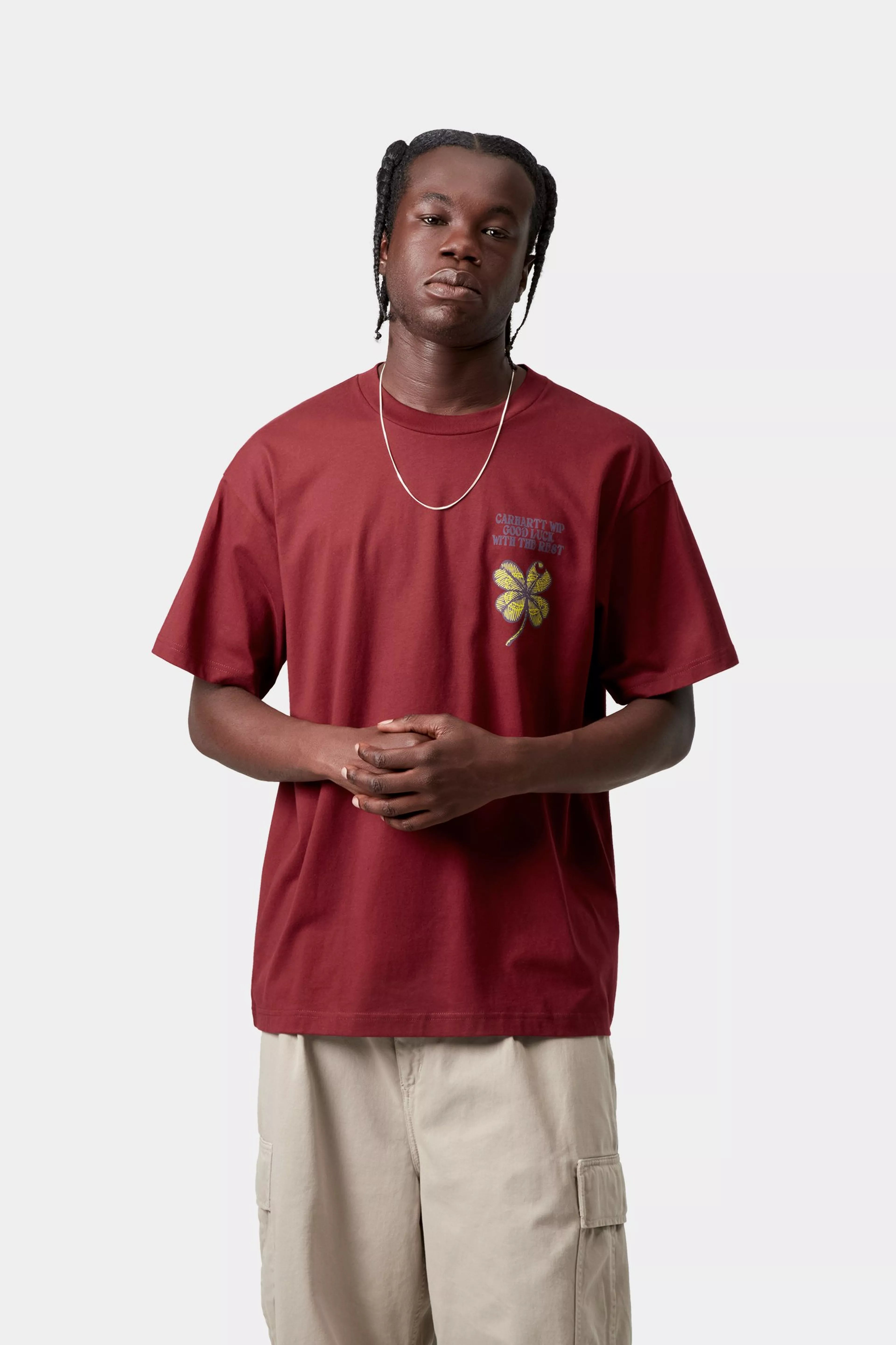 S/S Clover T-Shirt - Marsala