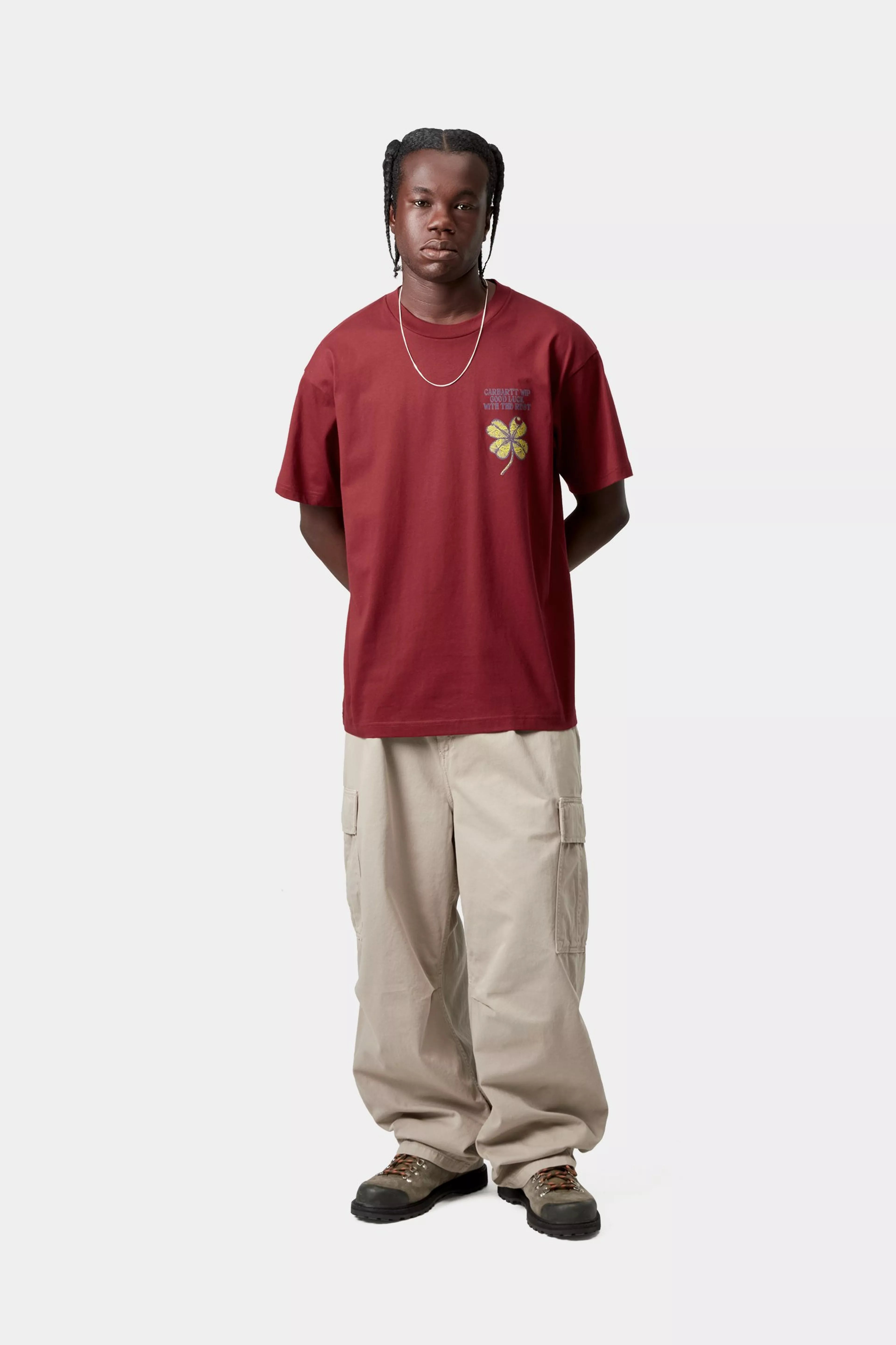 S/S Clover T-Shirt - Marsala