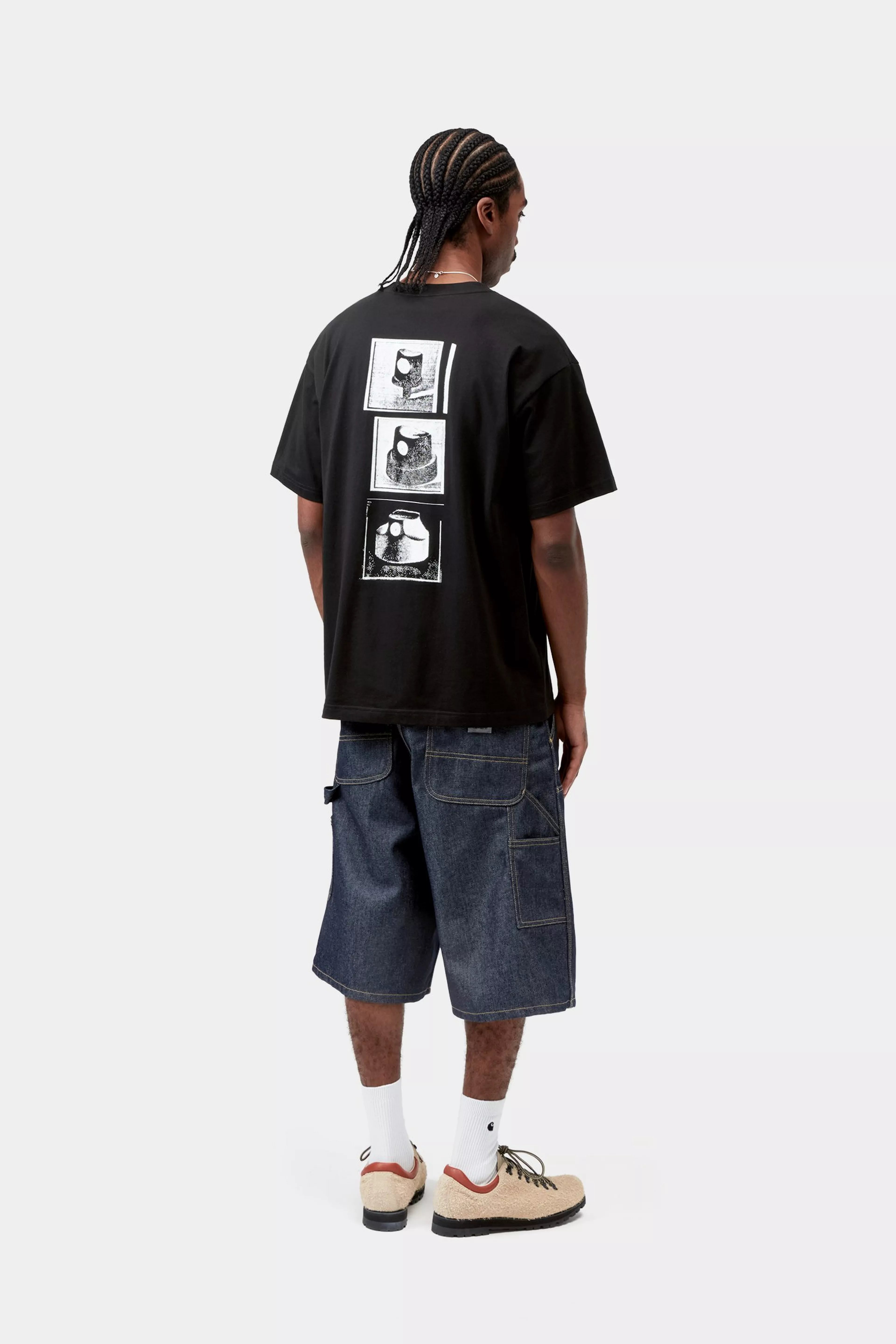 S/S Caps T-Shirt - Black