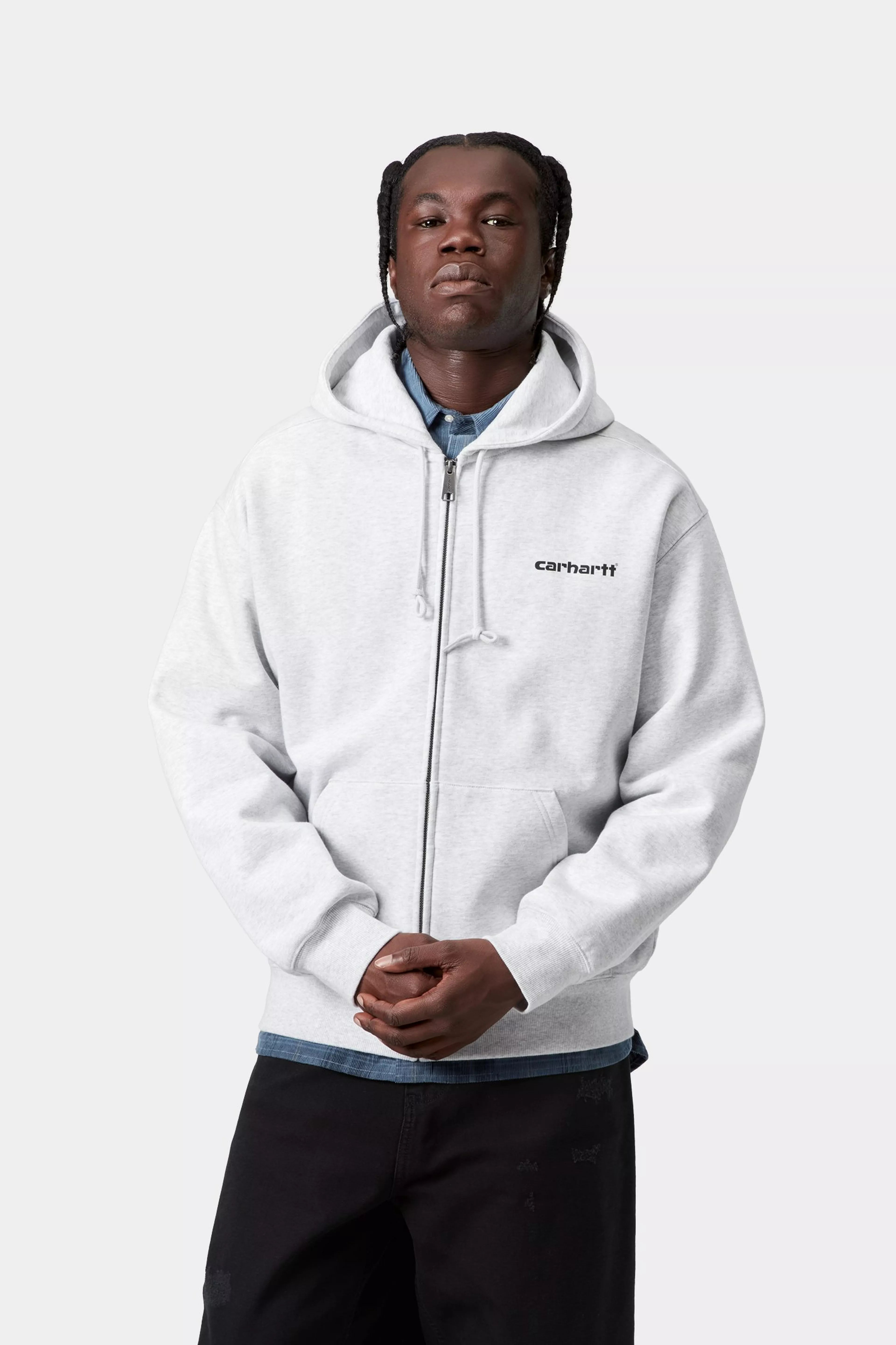 Hooded Archive Lines Jacket - Ash Heather 2