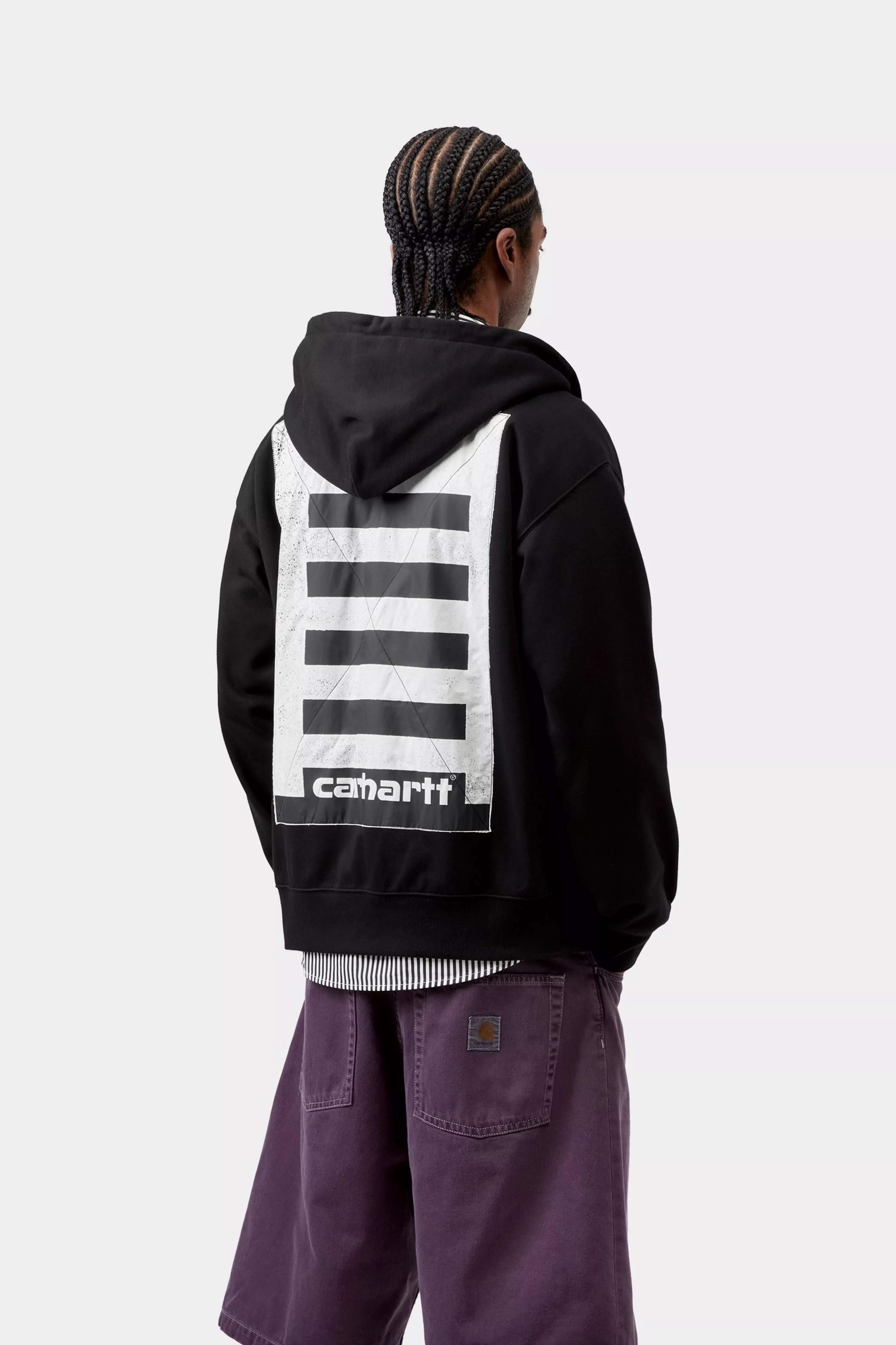 Hooded Archive Lines Jacket - Black