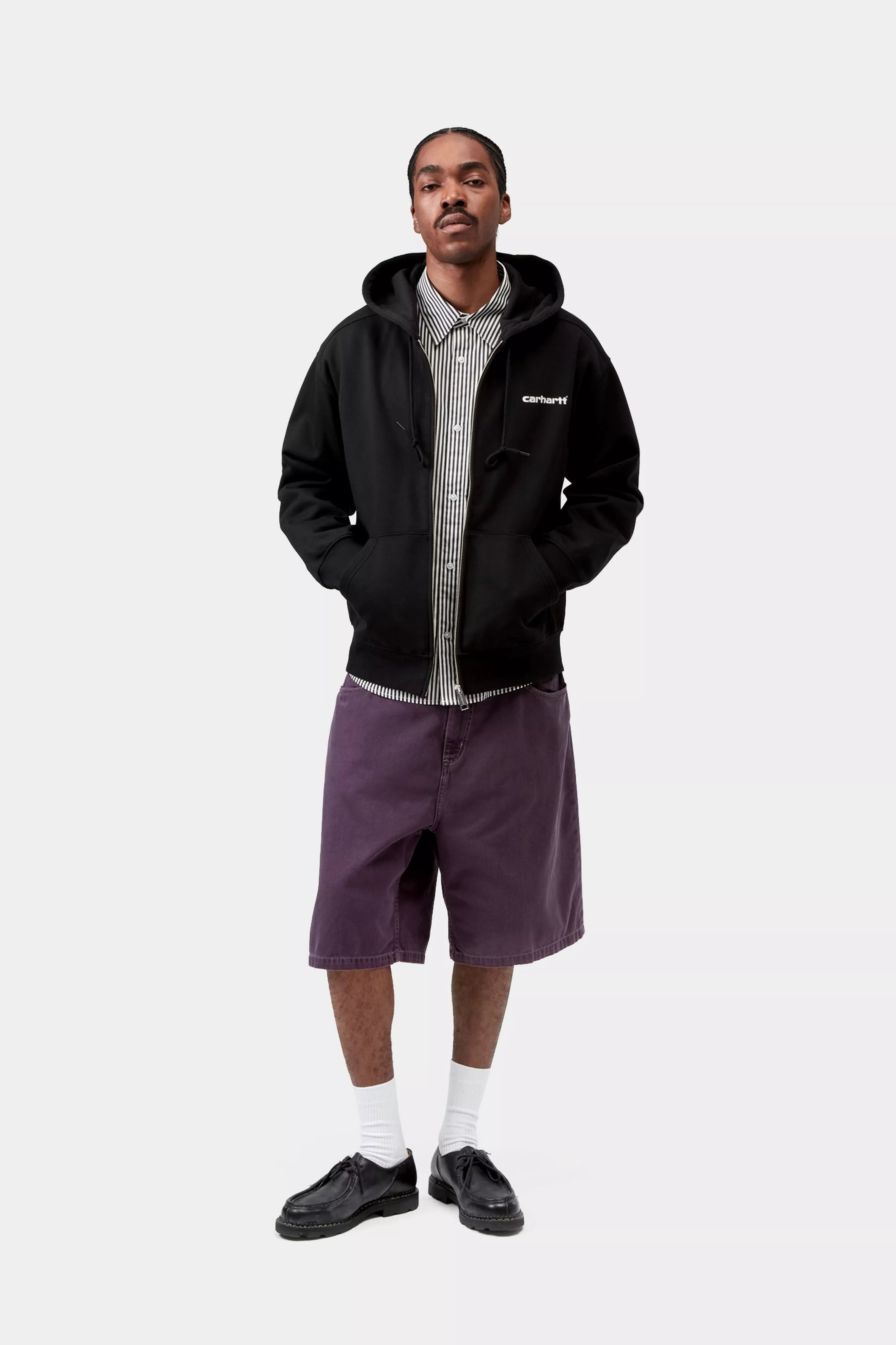 Hooded Archive Lines Jacket - Black