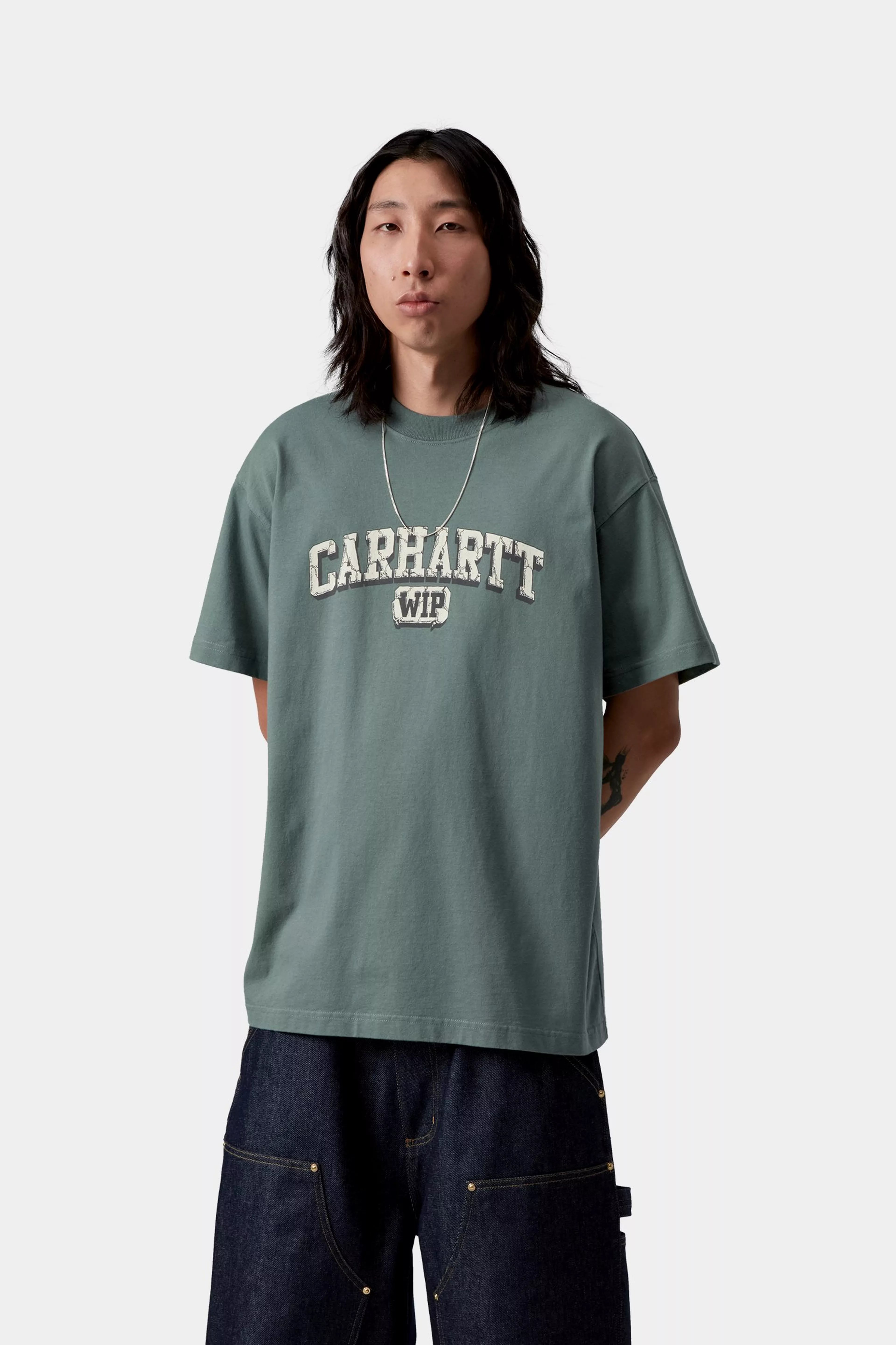 S/S Heavy Duty T-Shirt - Velvet Green (heavy enzyme wash) 2