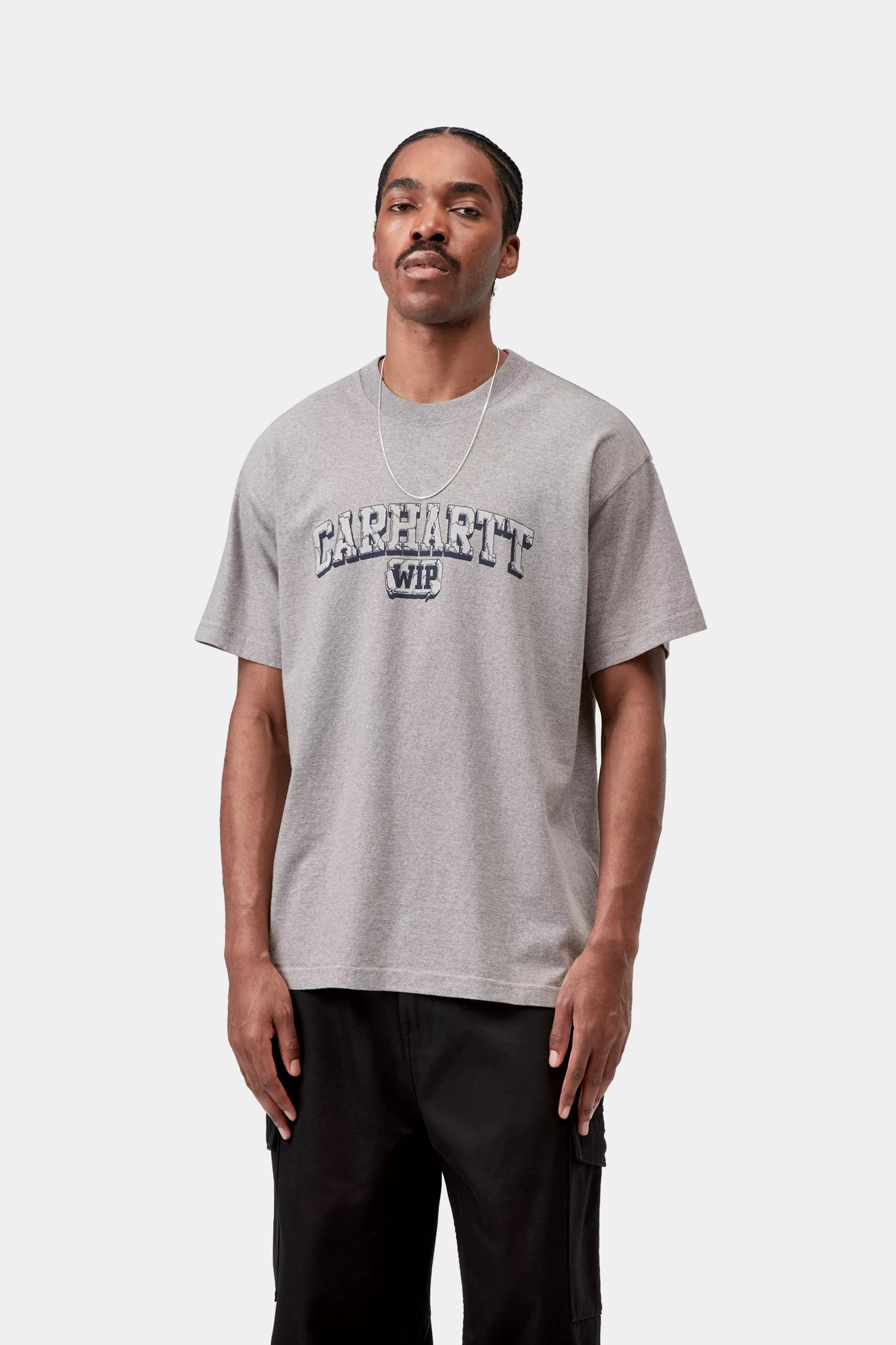 S/S Heavy Duty T-Shirt - Grey Heather (heavy enzyme wash)